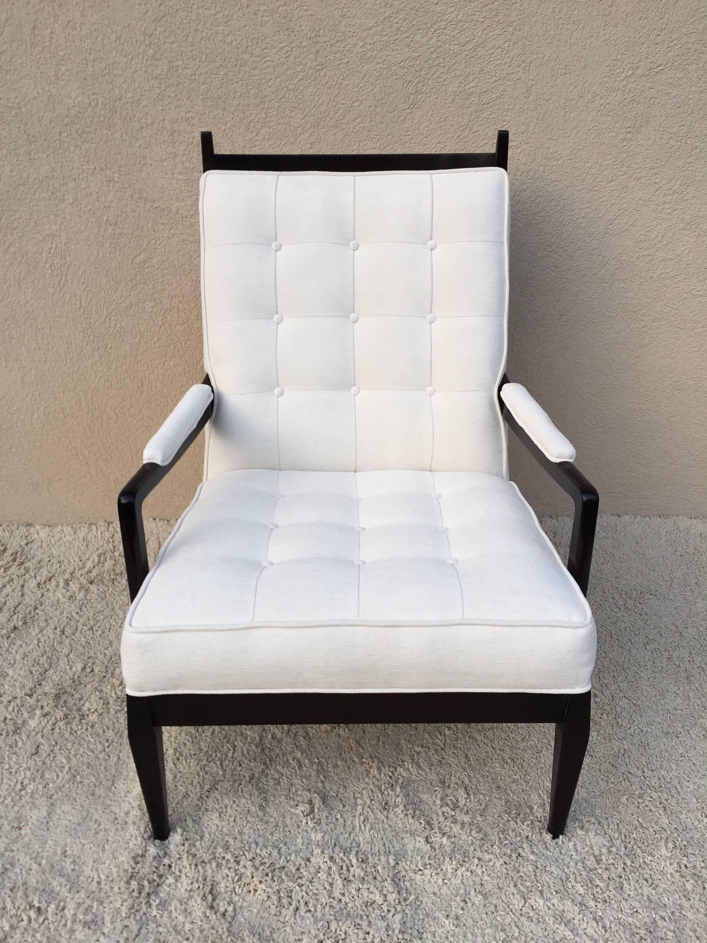 American Pair of High Back Elegant Club Chairs For Sale