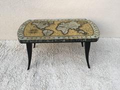 Harriton Glass Co, seltener Radschliff E'glomise' Deco Celestial Tisch, Harriton