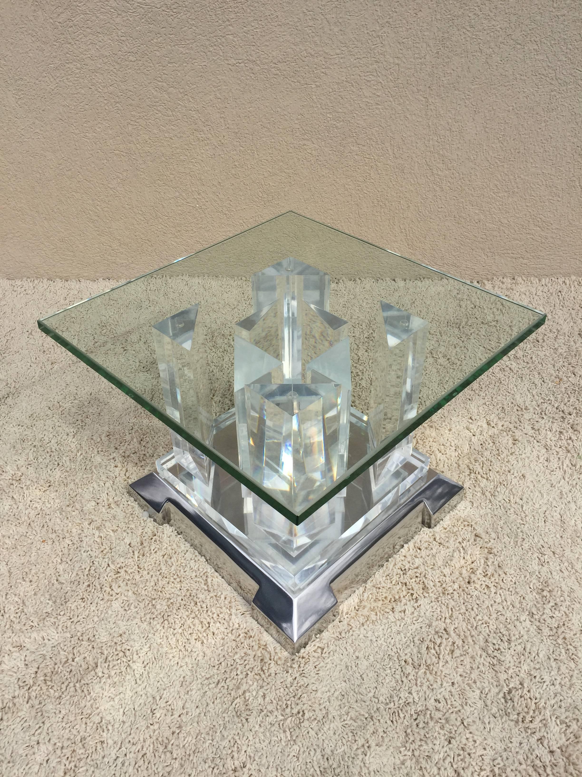 Aluminum Jeffrey Bigelow Rare Towers  Sidetable