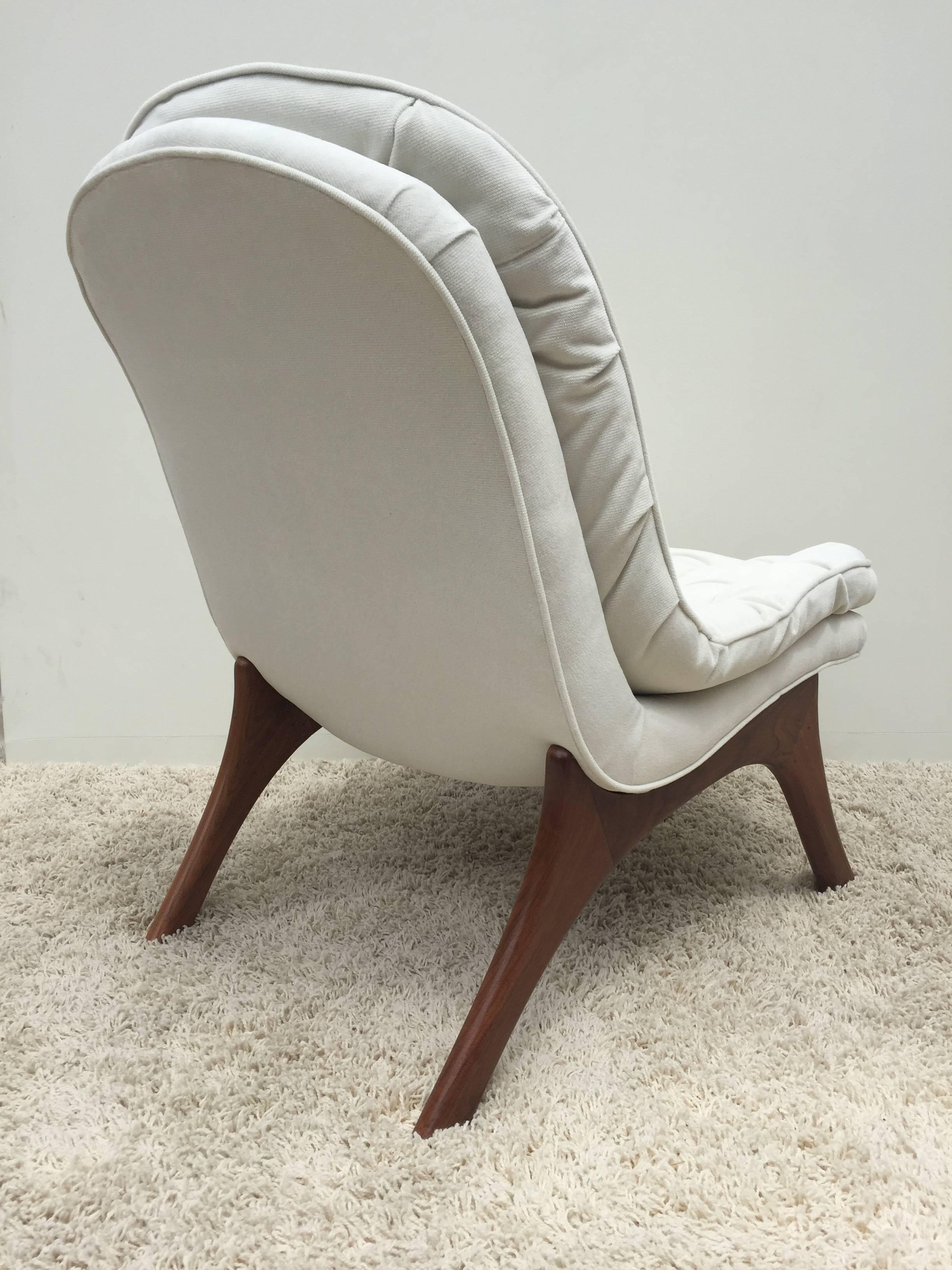 20th Century Pair of Club Chairs and Slipper Chairs in the style of Adrian Pearsall 