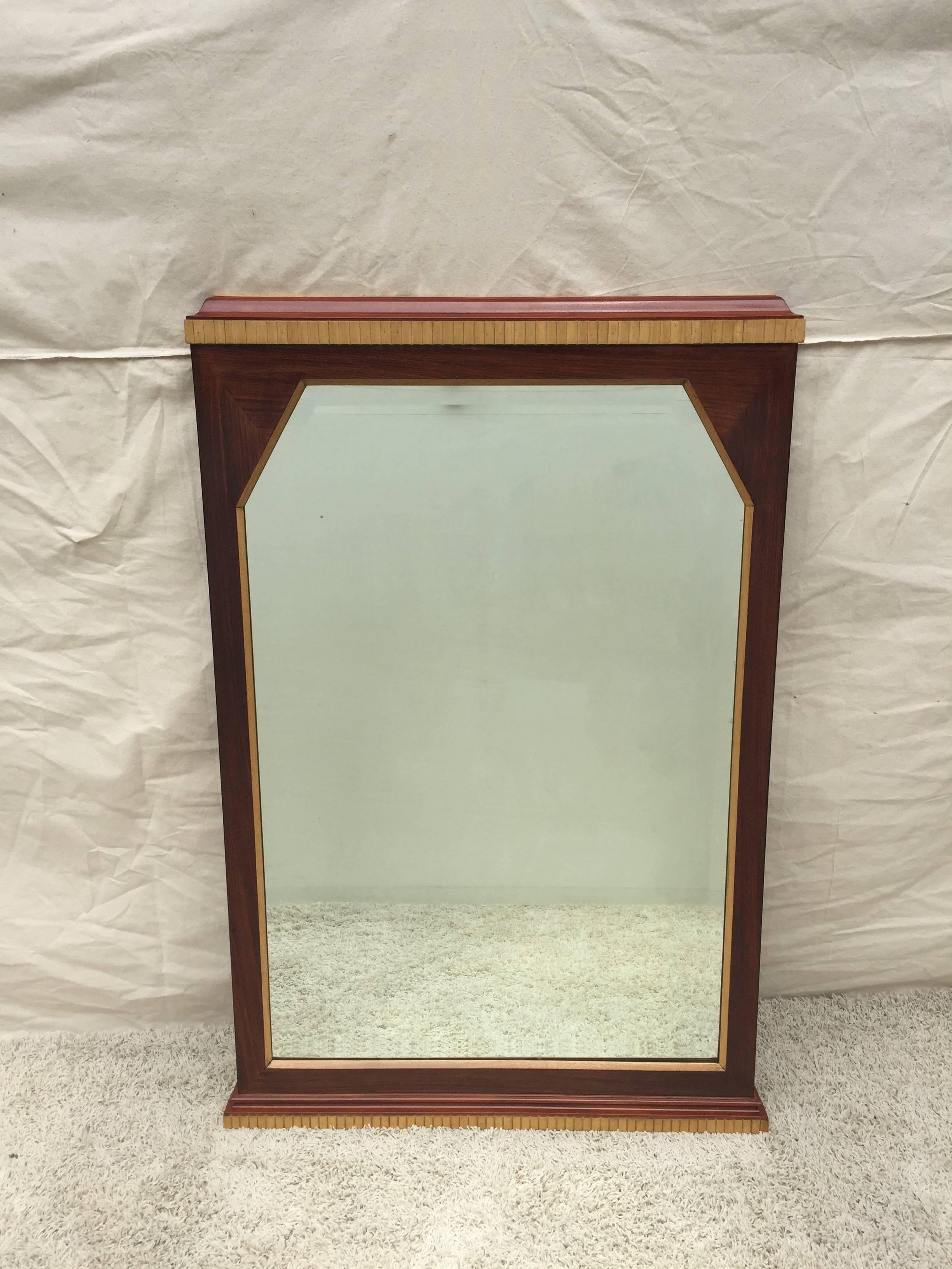20th Century Art Deco French Beveled Mirror For Sale