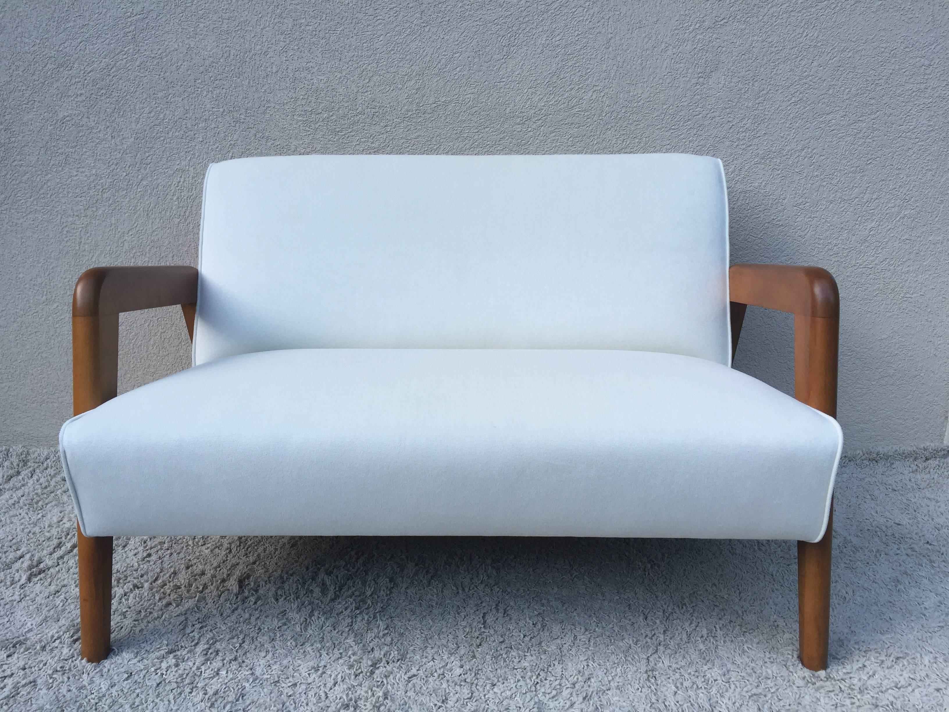 Mid-Century Modern Leslie Diamond for Conant Ball Co Love Seat