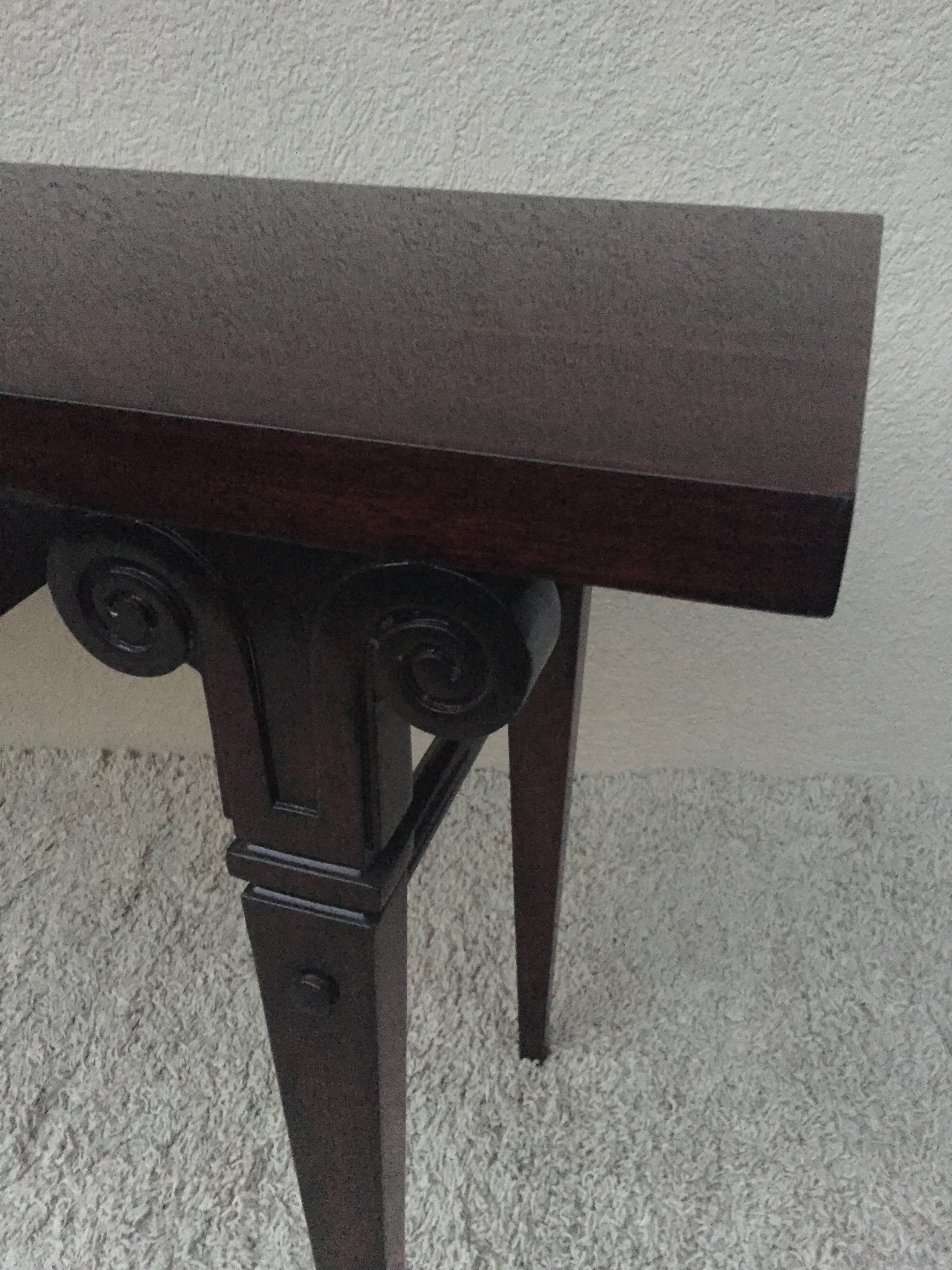 Tommi Parzinger Rams Head Console / Sofa Table In Excellent Condition For Sale In Westport, CT