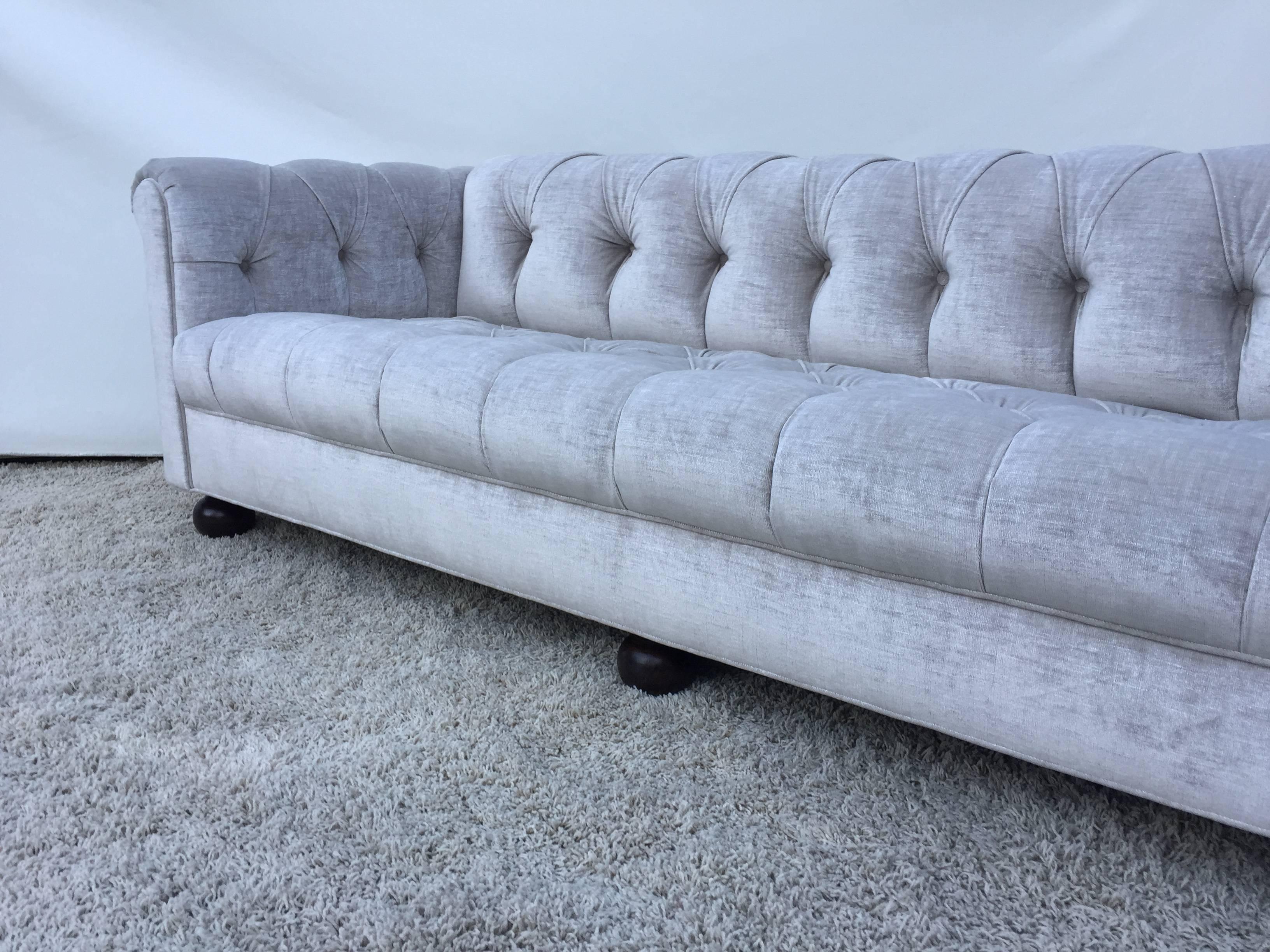 Mid-Century Modern Chesterfield Custom Sofa  Sally Sirkin Lewis  For Sale