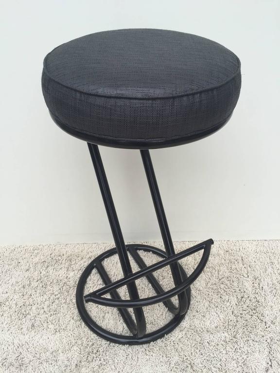 Pair Of Gilbert Rohde Z Style Bar Stools Black Enamel For At Pair Of Gilbert Rohde