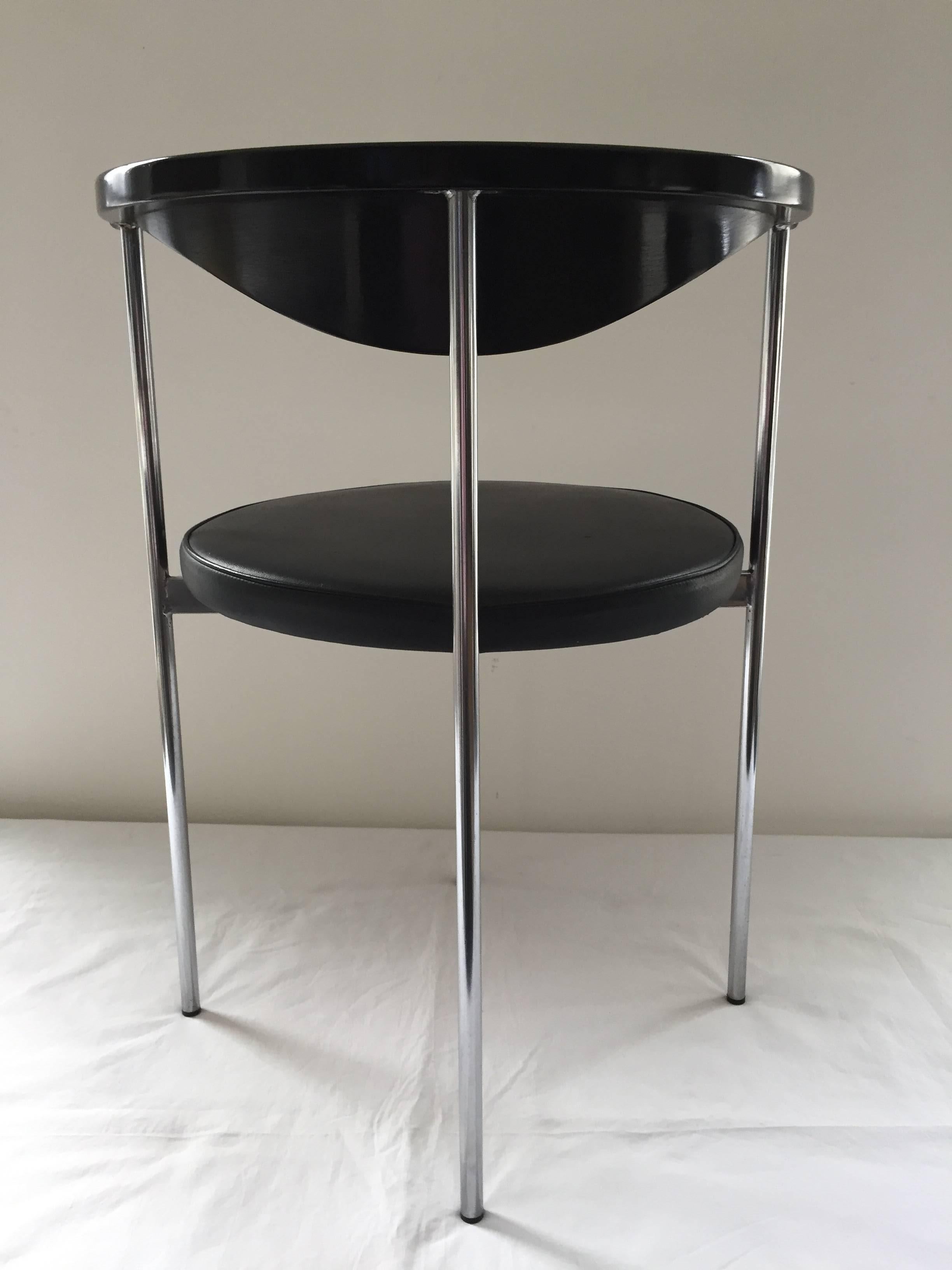 Mid-Century Modern Fritz Hansen/Hans Wegner Frederick Sieck Designed Set of Six Dining/Office Chair For Sale