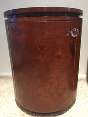 Pair Nightstand/ end Tables Book-matched olive wood Cabinets