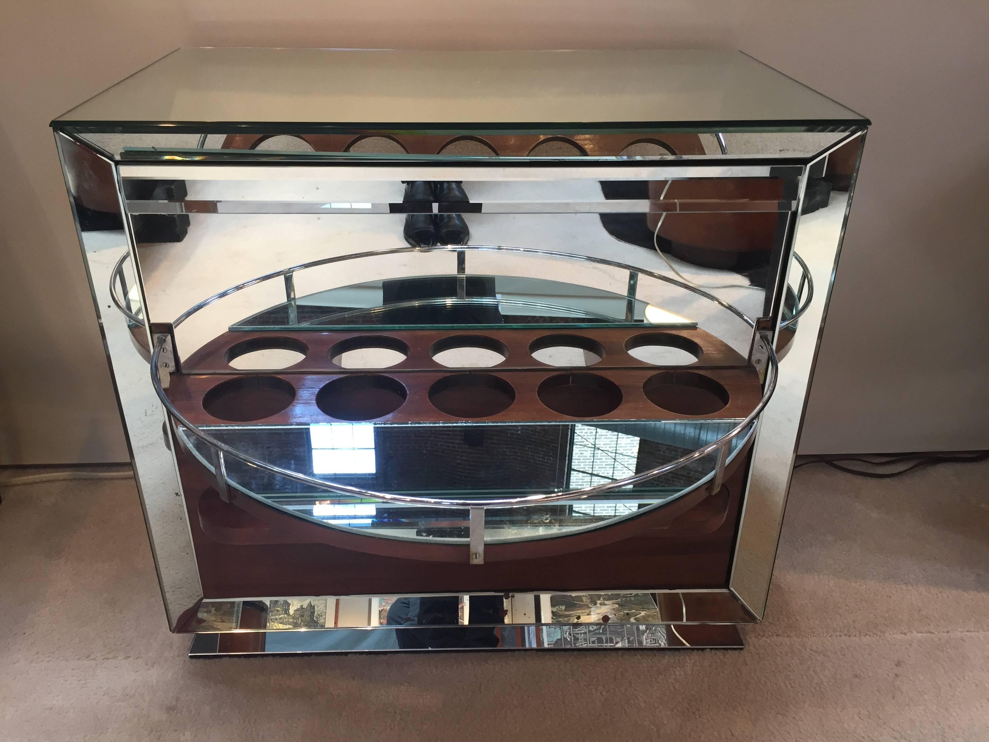 revolving bar cabinet