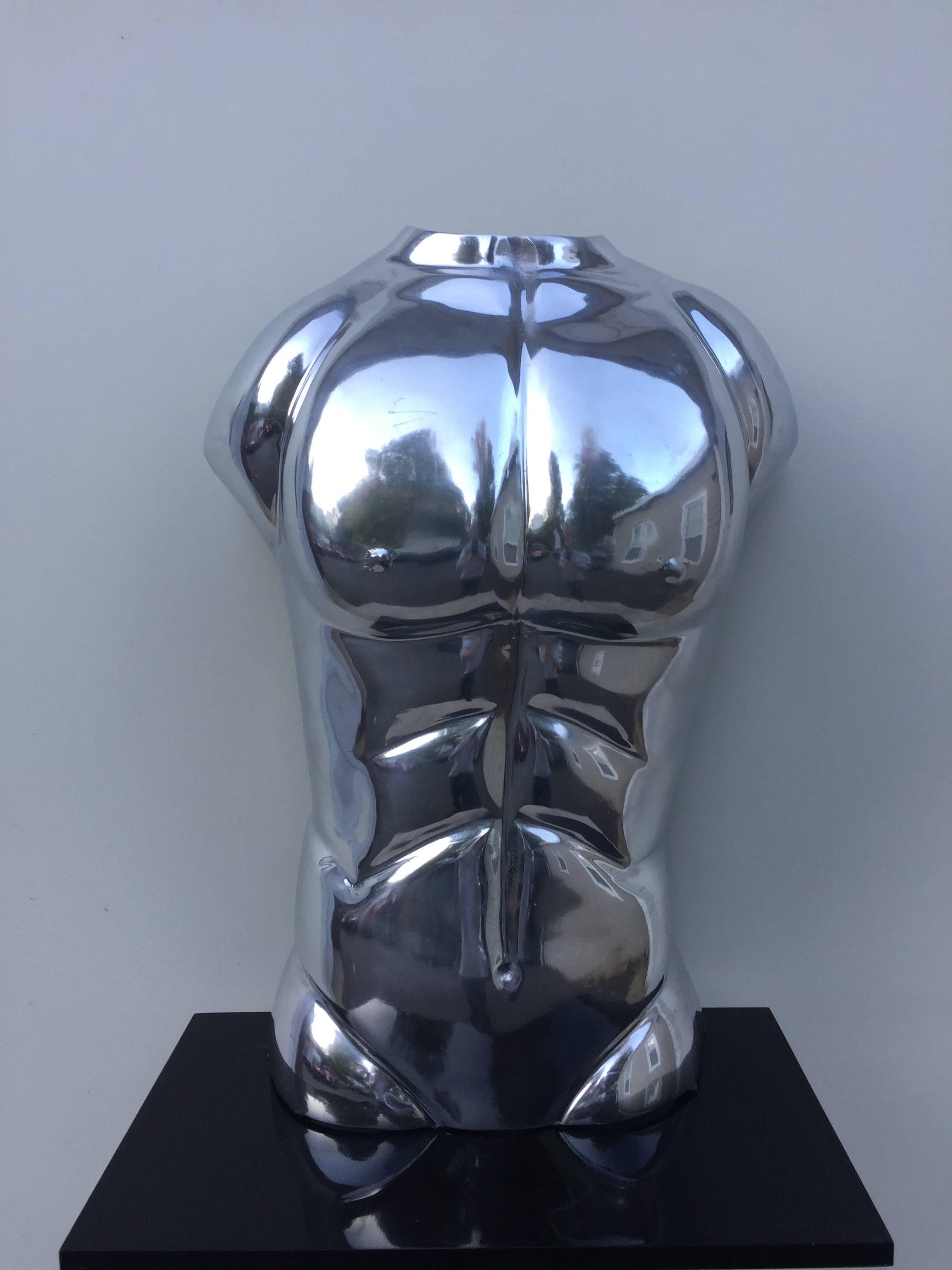 Mid-Century Modern Arthur Court Aluminum Torso Bust For Sale