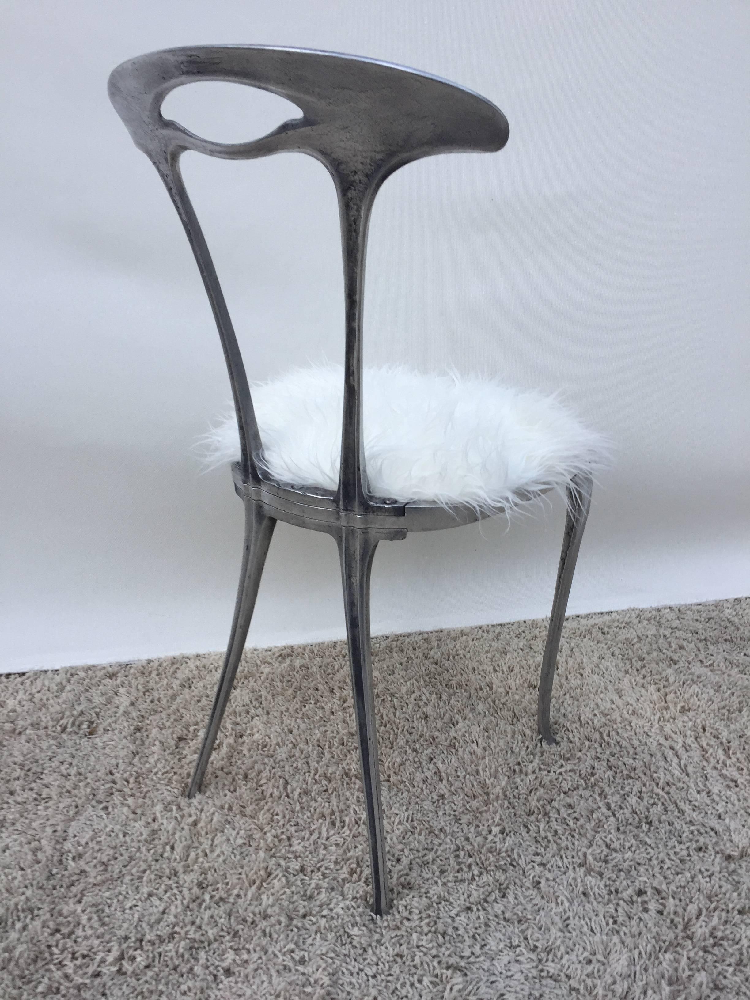 Woodwork Arthur Court Aluminum Free Form Petite Modernist Chair