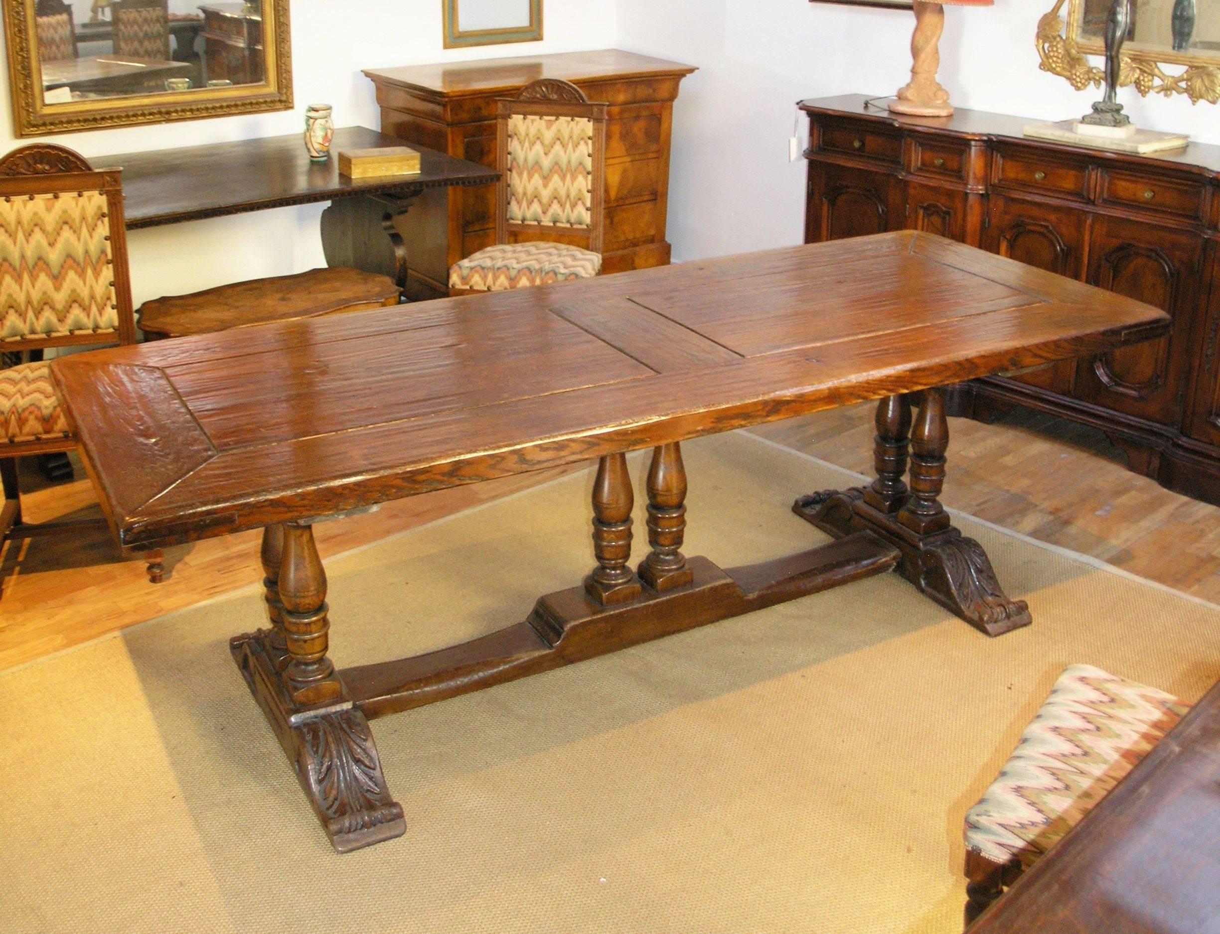 Chestnut  Refectory Farm Table , 19th Century  For Sale