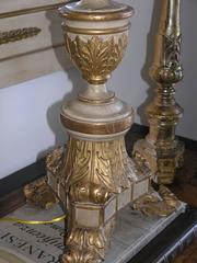 18th c. Italian Painted and Parcel-Gilt table Lamp