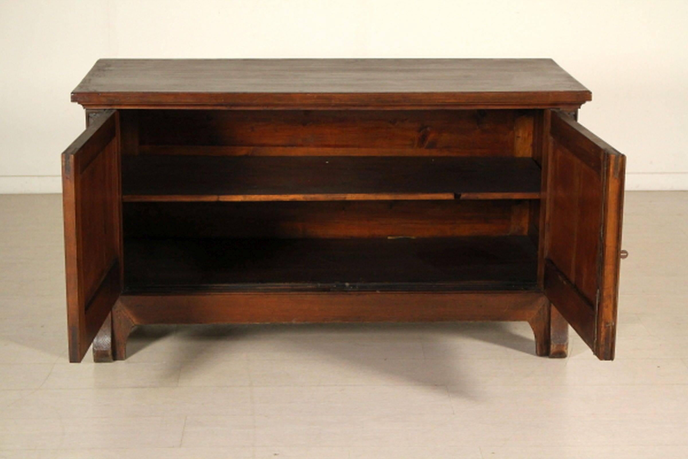 Carved Tuscan Walnut Buffet For Sale