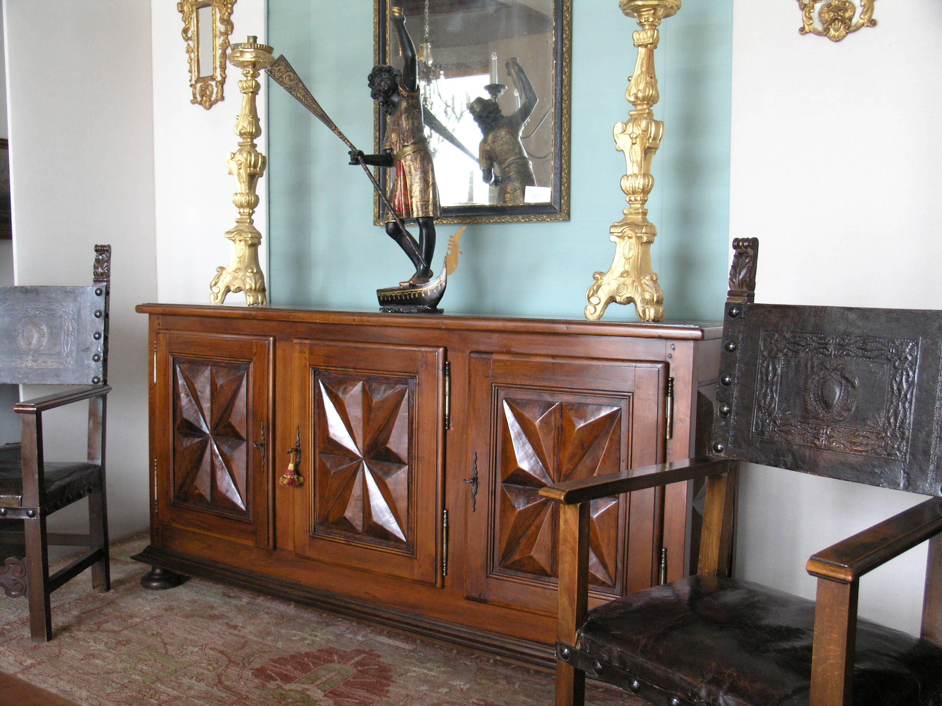 French Walnut Enfilade In Excellent Condition In Los Angeles, CA