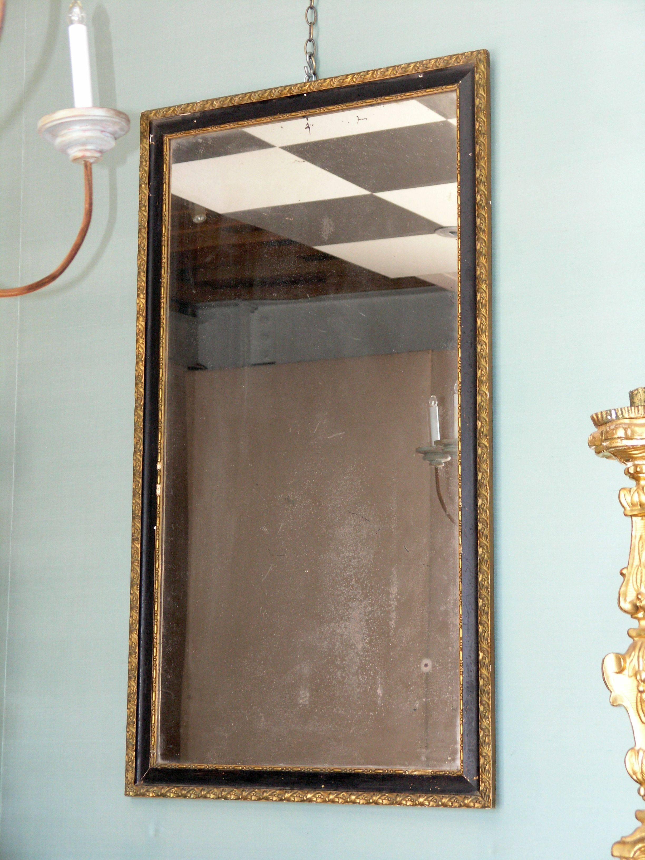French Napoleon III Ebonized Mirror For Sale
