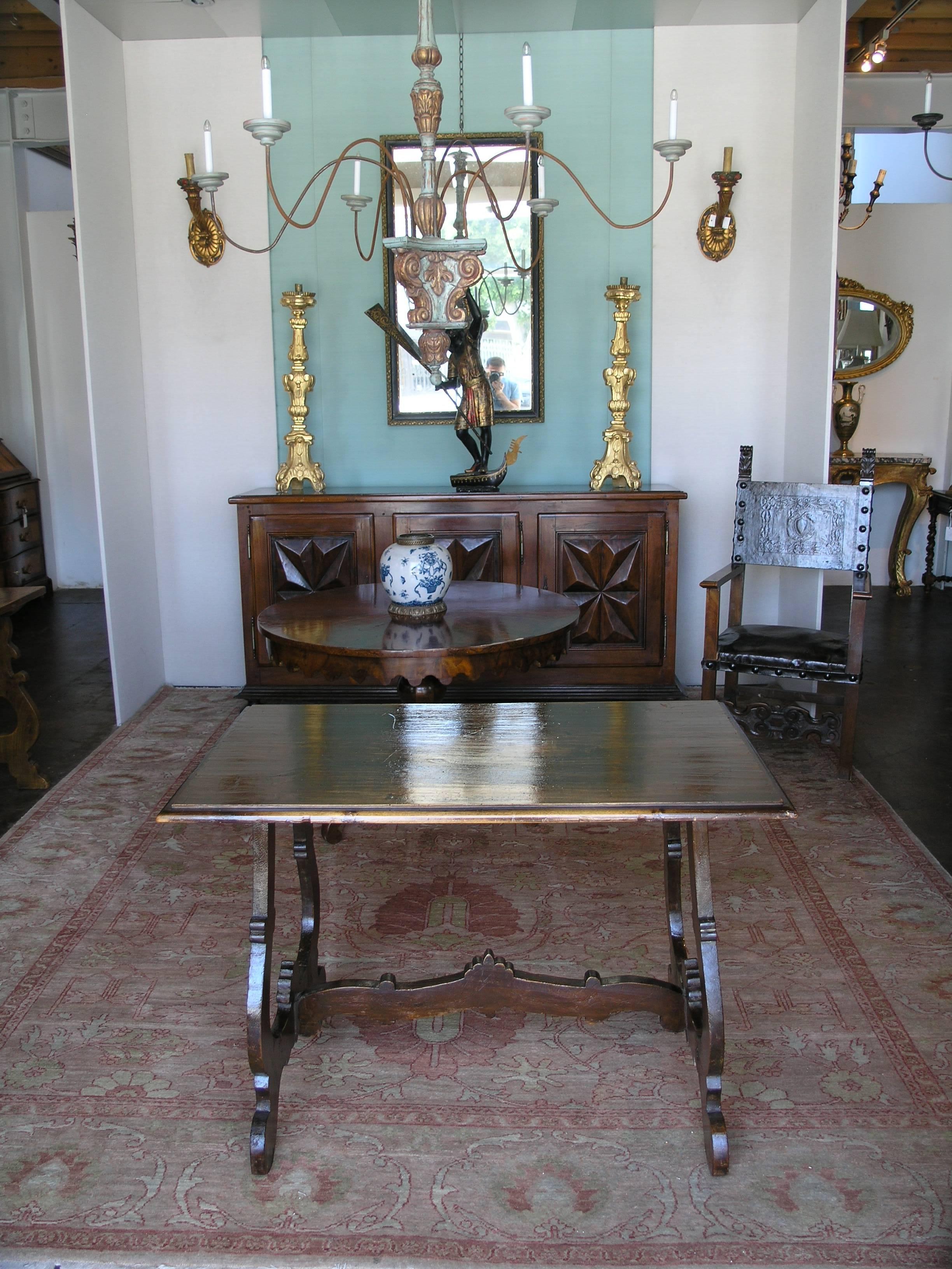 Baroque Tuscan Trestle Table For Sale