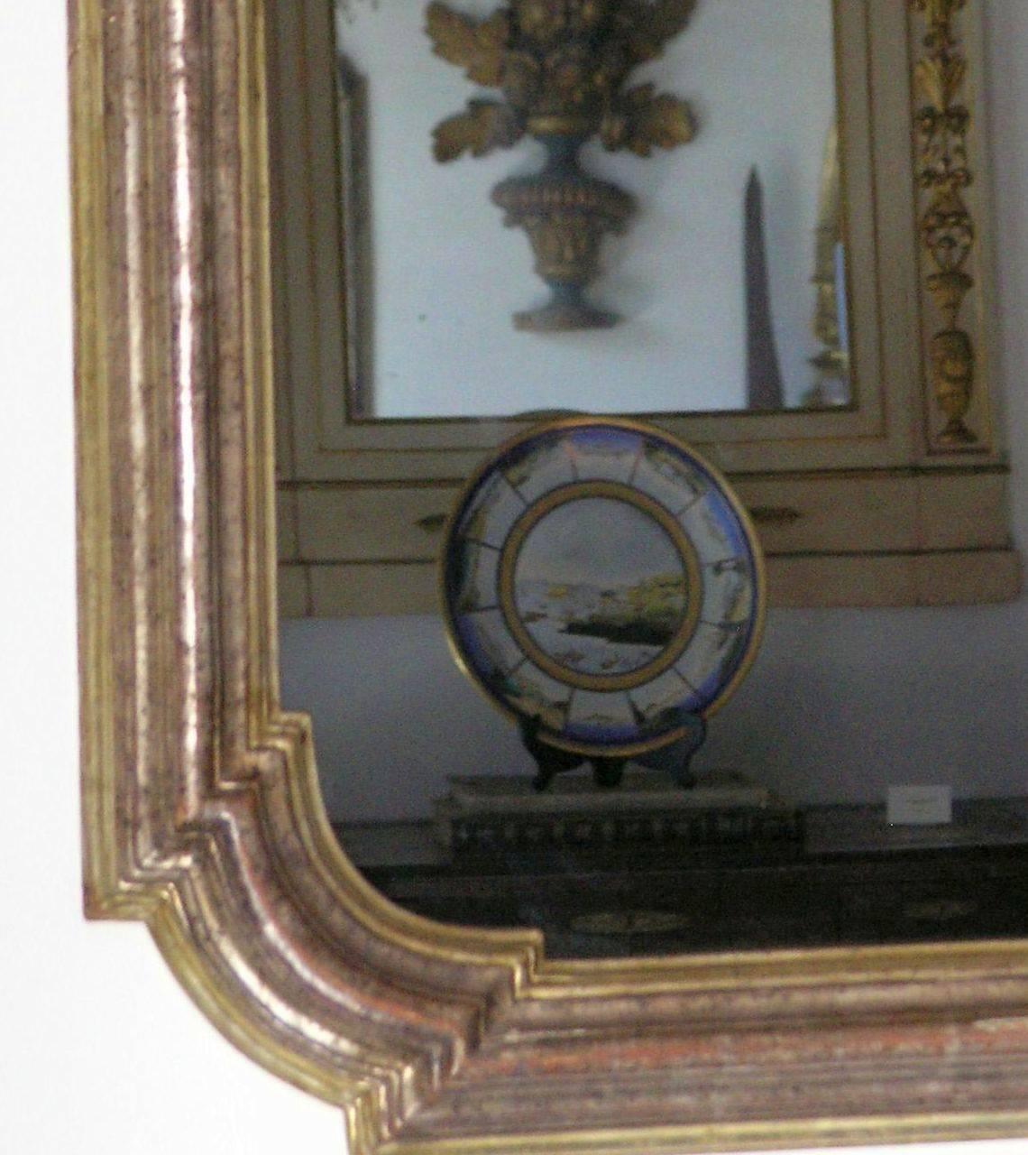 19th Century  Louis Philippe Silver Giltwood Mirror