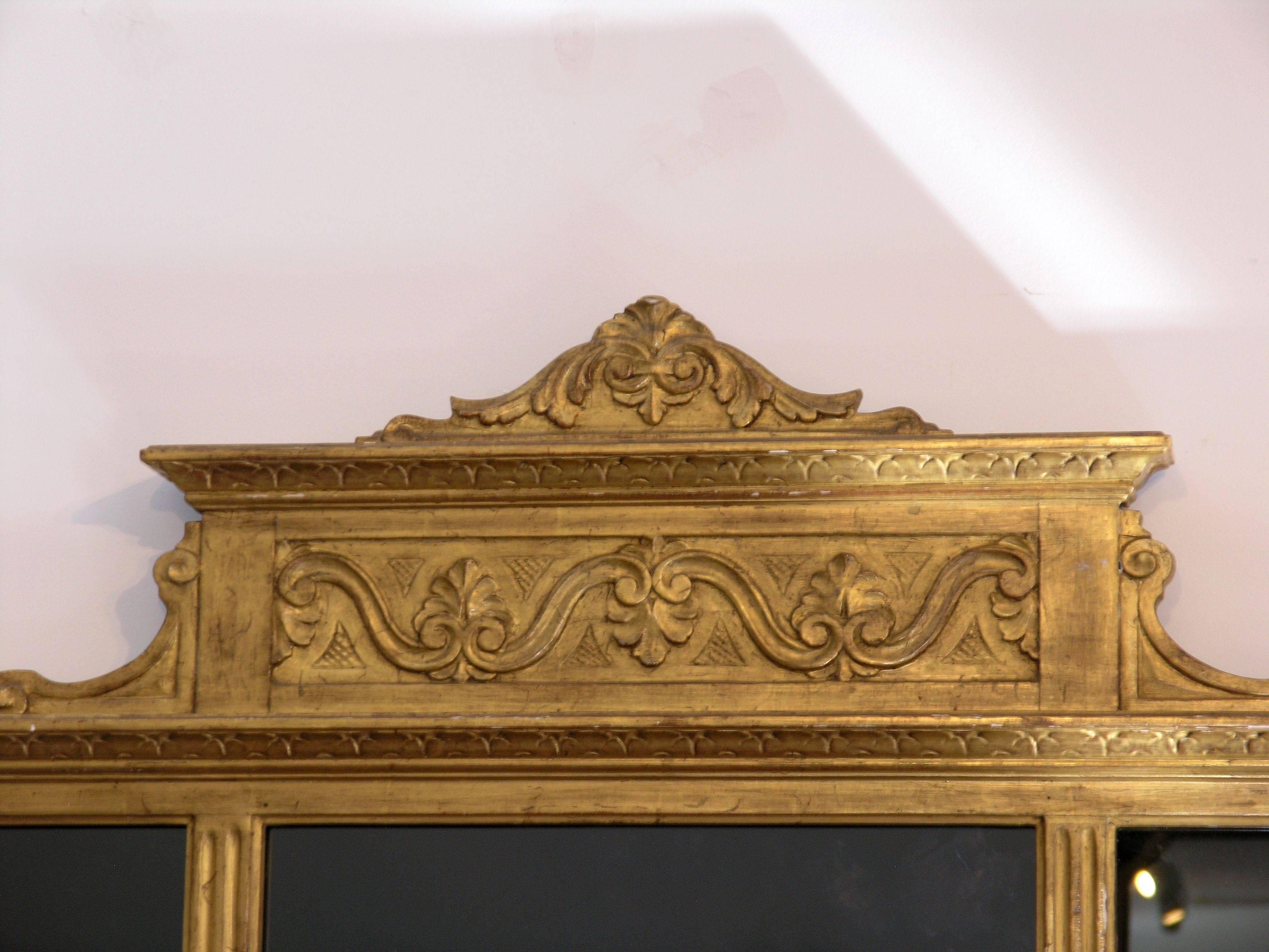 Neoclassical Overmantel Mirror In Excellent Condition For Sale In Los Angeles, CA