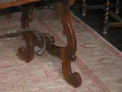 19th Century Italian Walnut Trestle Table