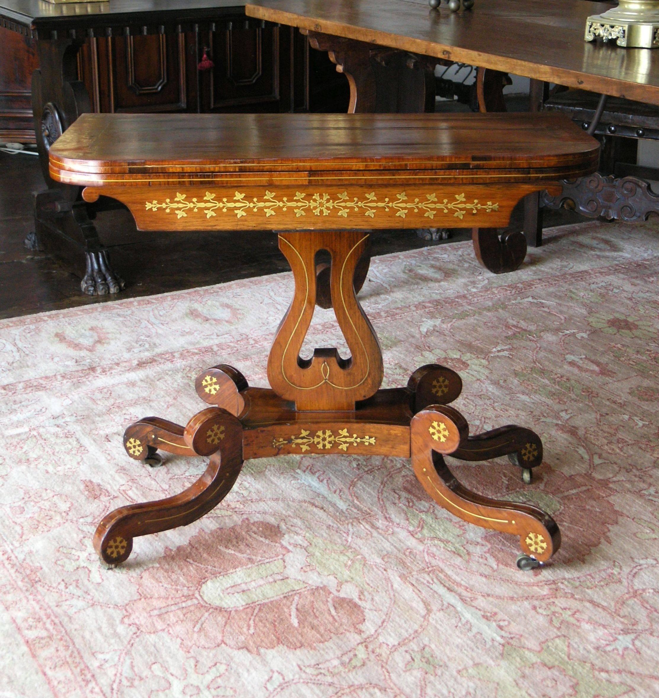 19th Century Rosewood Game Table 1