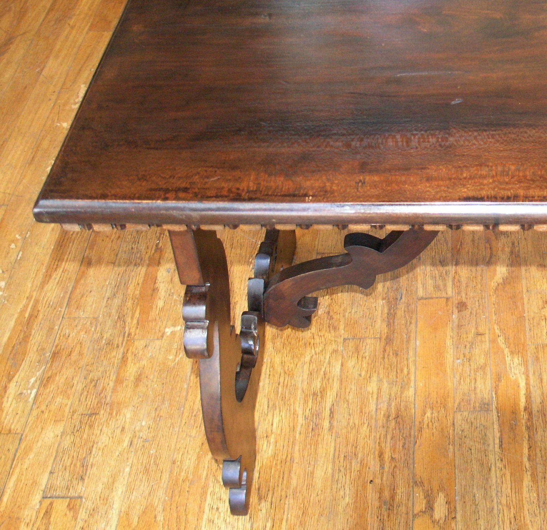 19th Century Florentine Trestle Table In Good Condition In Los Angeles, CA