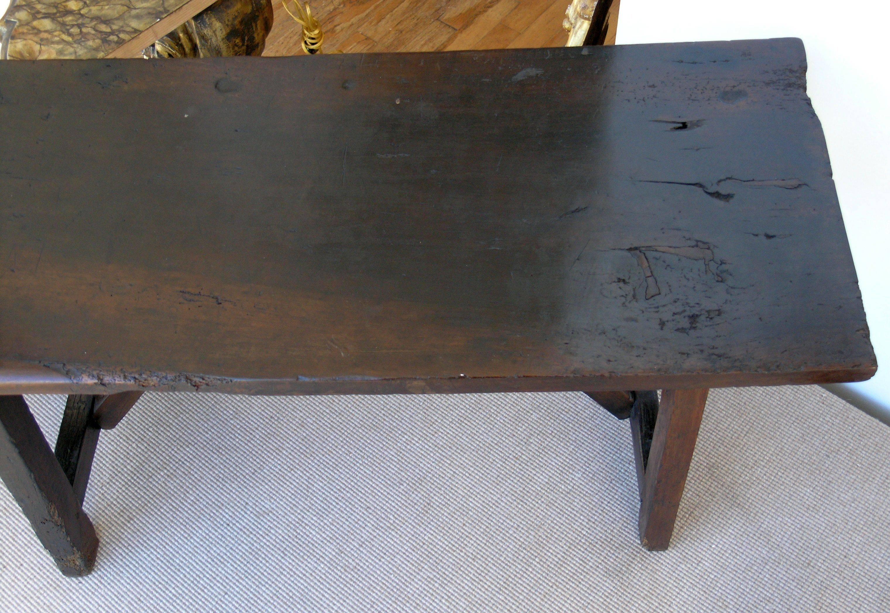18th Century Tuscan Trestle Bench Table In Good Condition In Los Angeles, CA