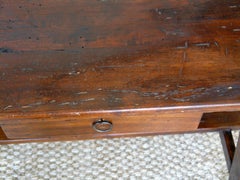 19th Century Tuscan Trestle Chestnut Table