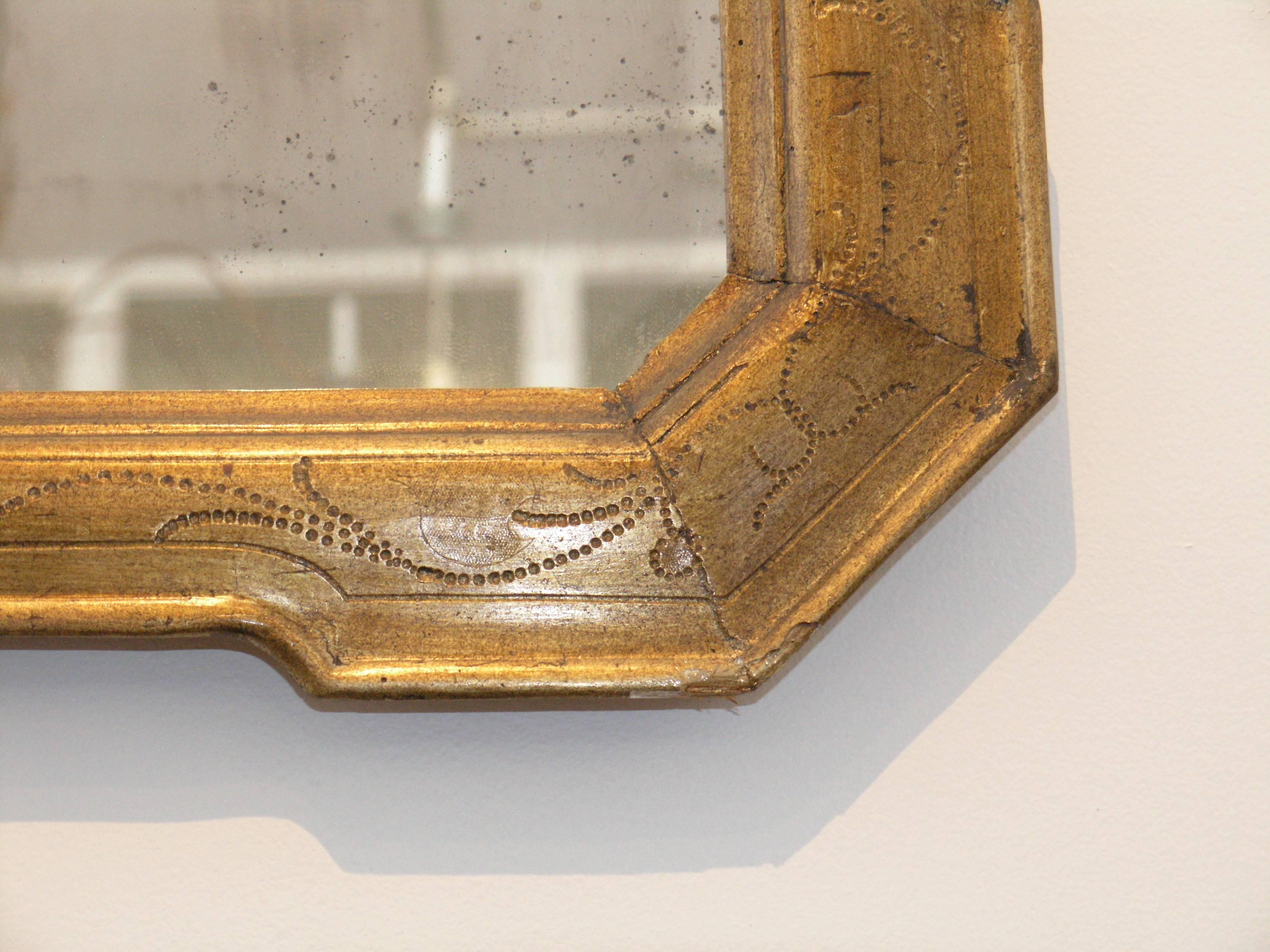 French 19th Century Louis Philippe Giltwood Mirror For Sale