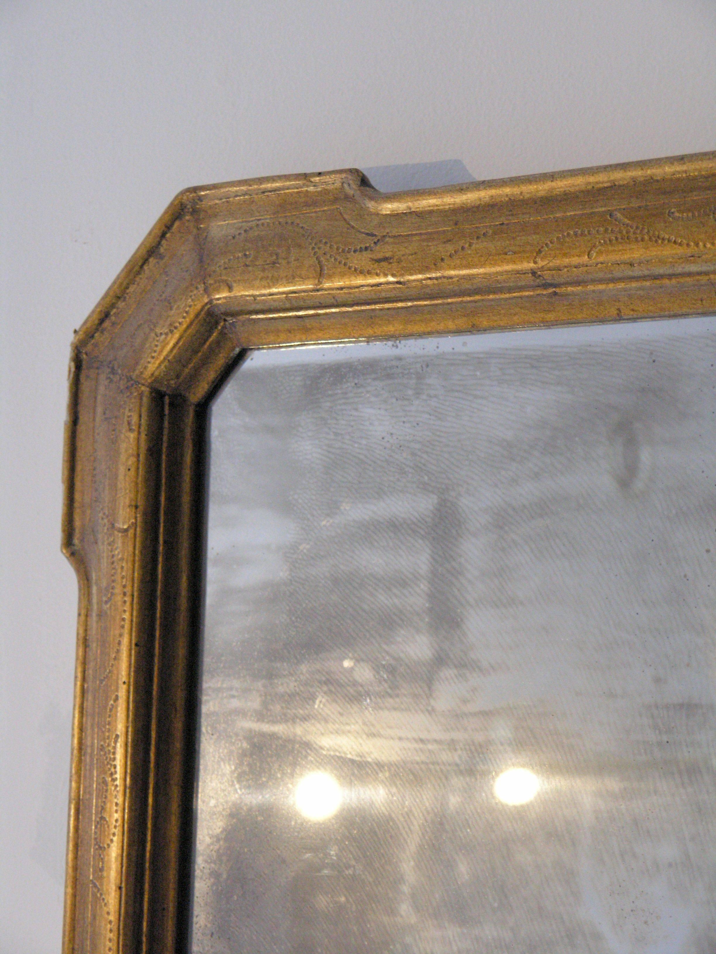 19th Century Louis Philippe Giltwood Mirror For Sale 1