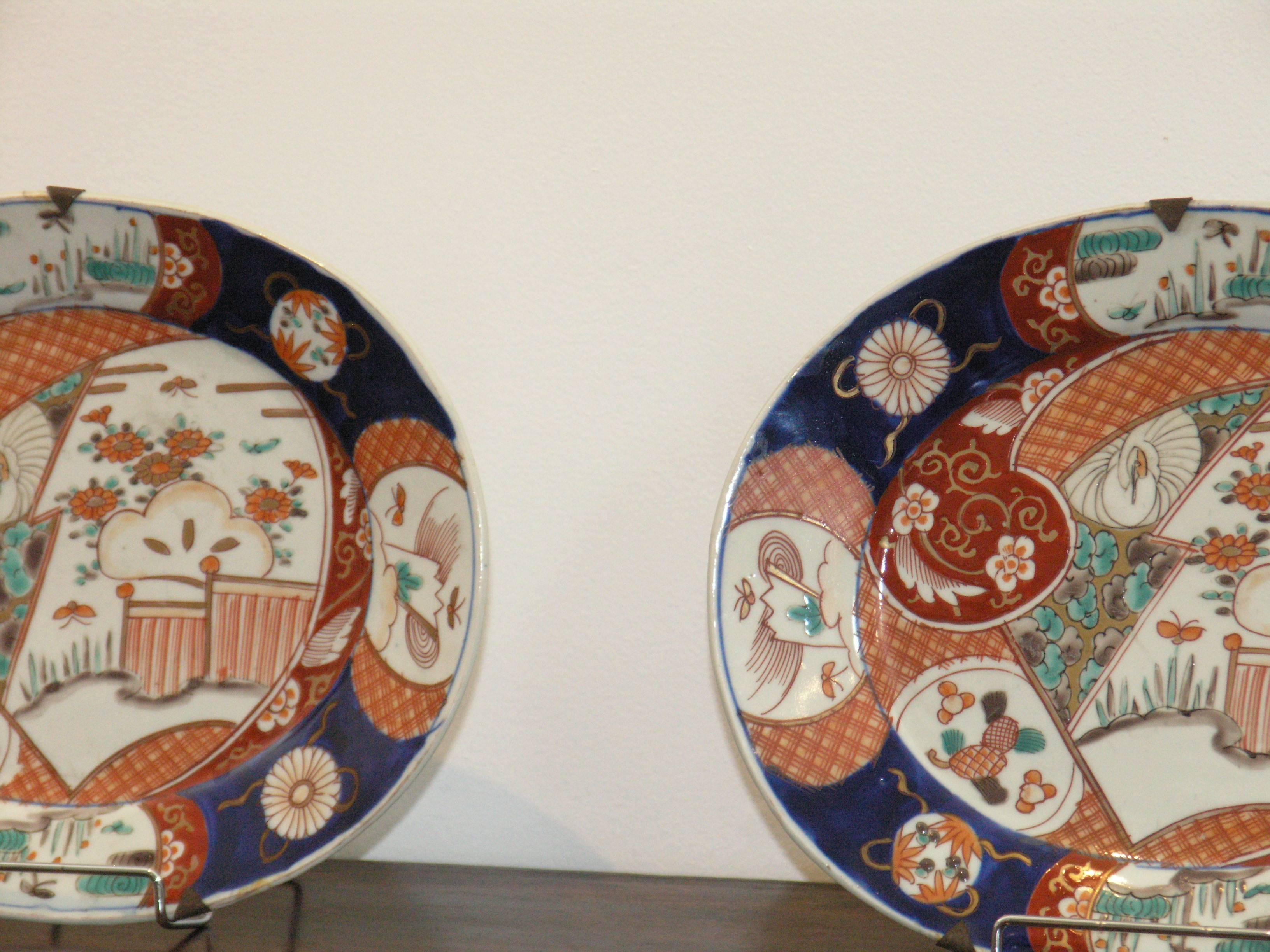 19th Century Pair of Antique Imari Chargers For Sale