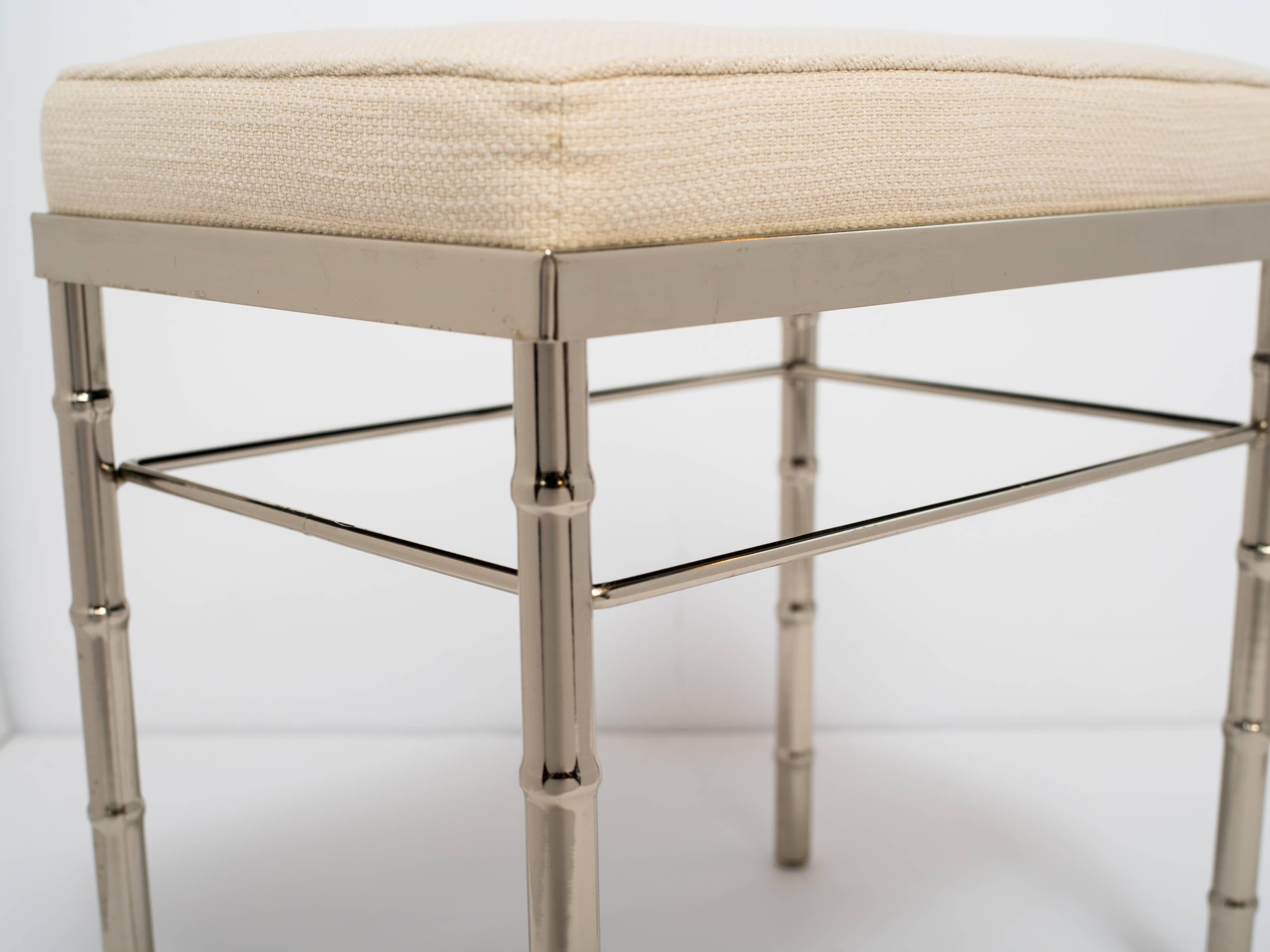 Hollywood Regency Vanity Stool in the Manner of Maison Bagués 1