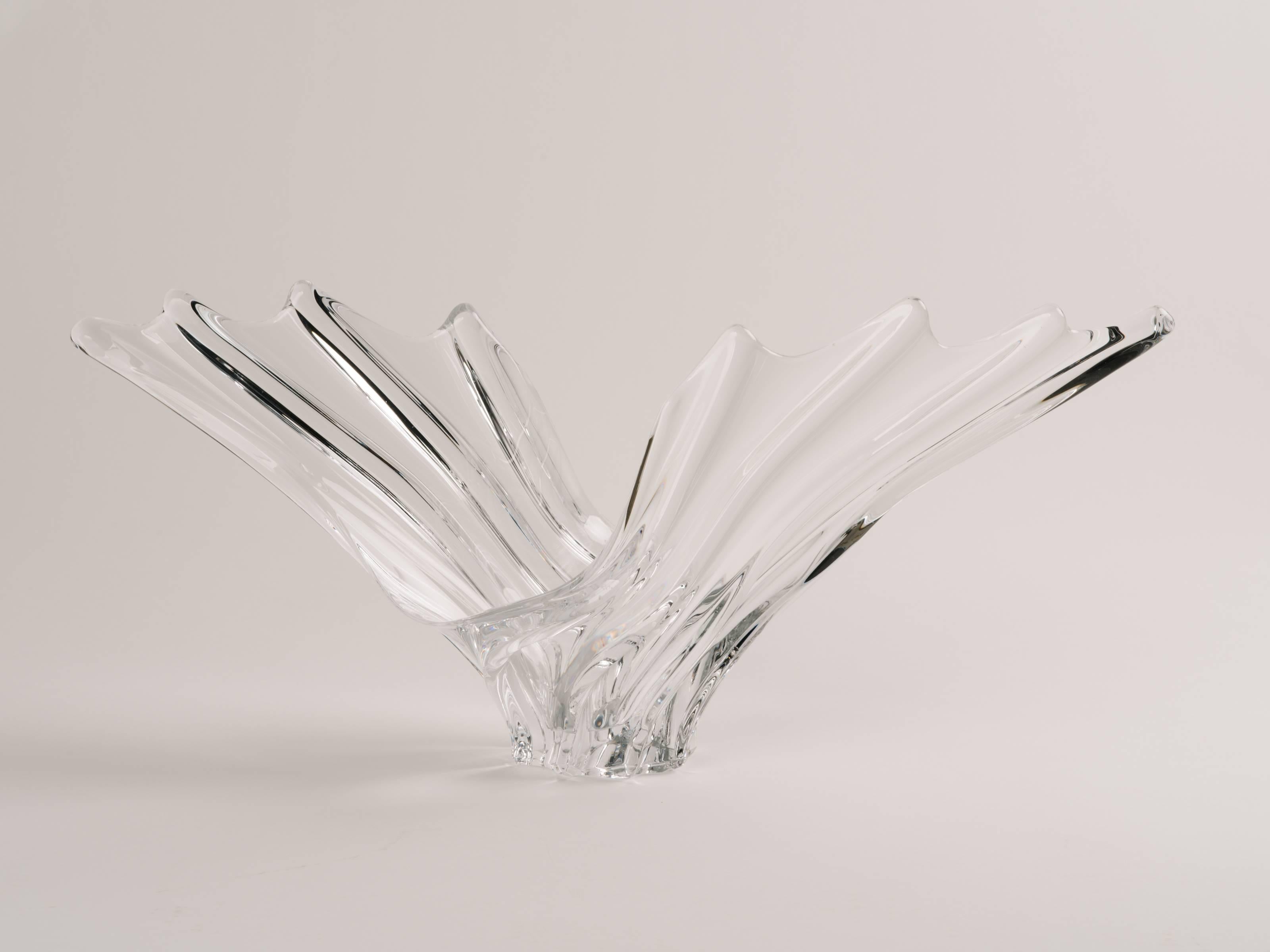 modern crystal bowl