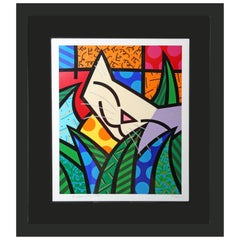 Hinter den Büschen:: limitierte Auflage einer Serigrafie von Romero Britto