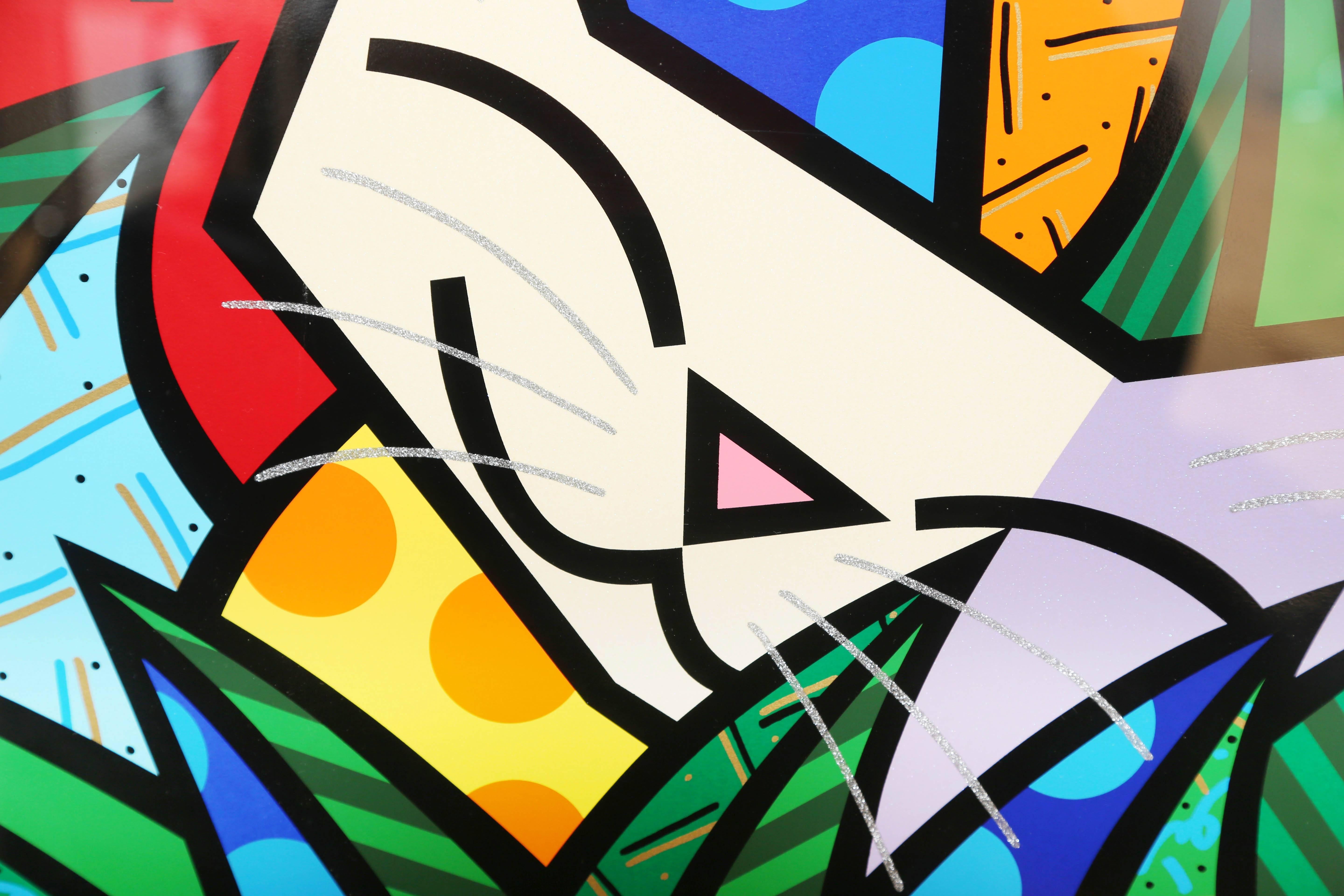 Modern Behind the Bushes, Limited Edition Art Serigraph by Romero Britto
