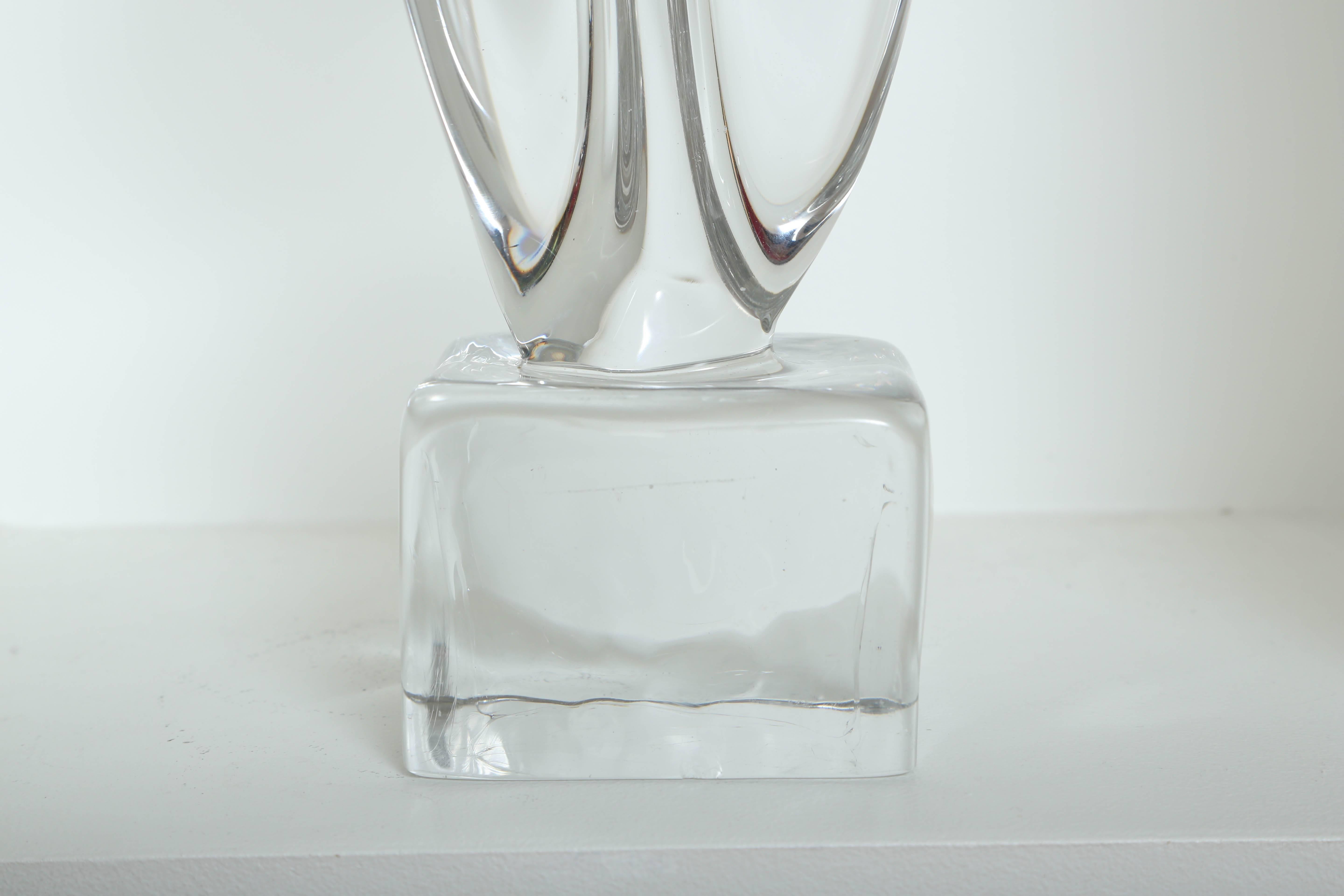 Late 20th Century Italian Mid Century Modern Abstract Sculpture in Murano Glass