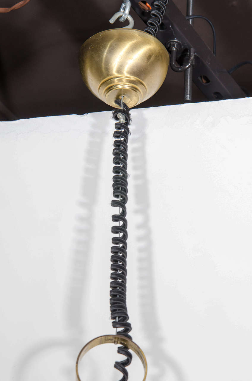 Metà XX secolo Lampadario a sospensione di metà secolo in vetro di Murano di Seguso, 1960 ca. in vendita