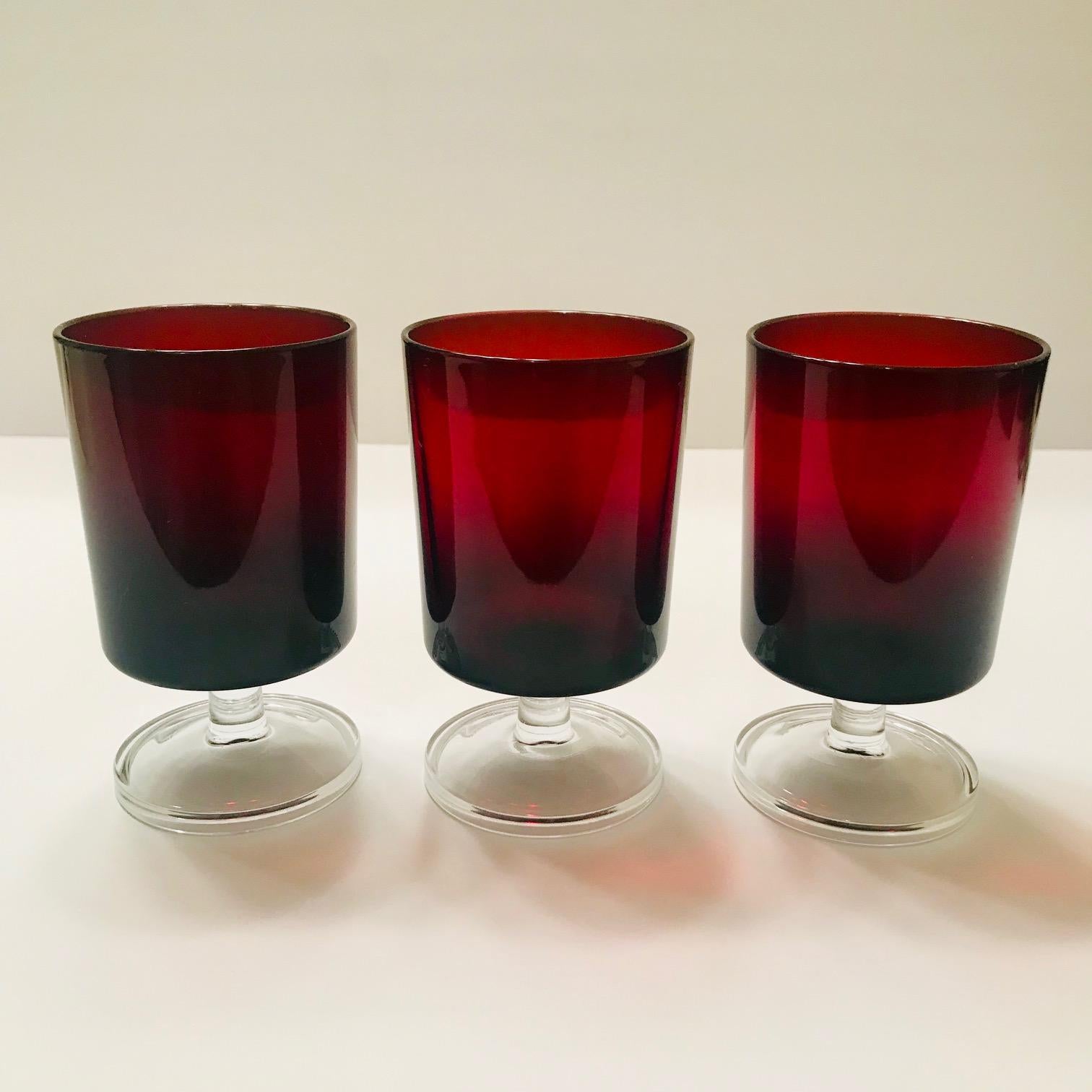 ruby wine glasses