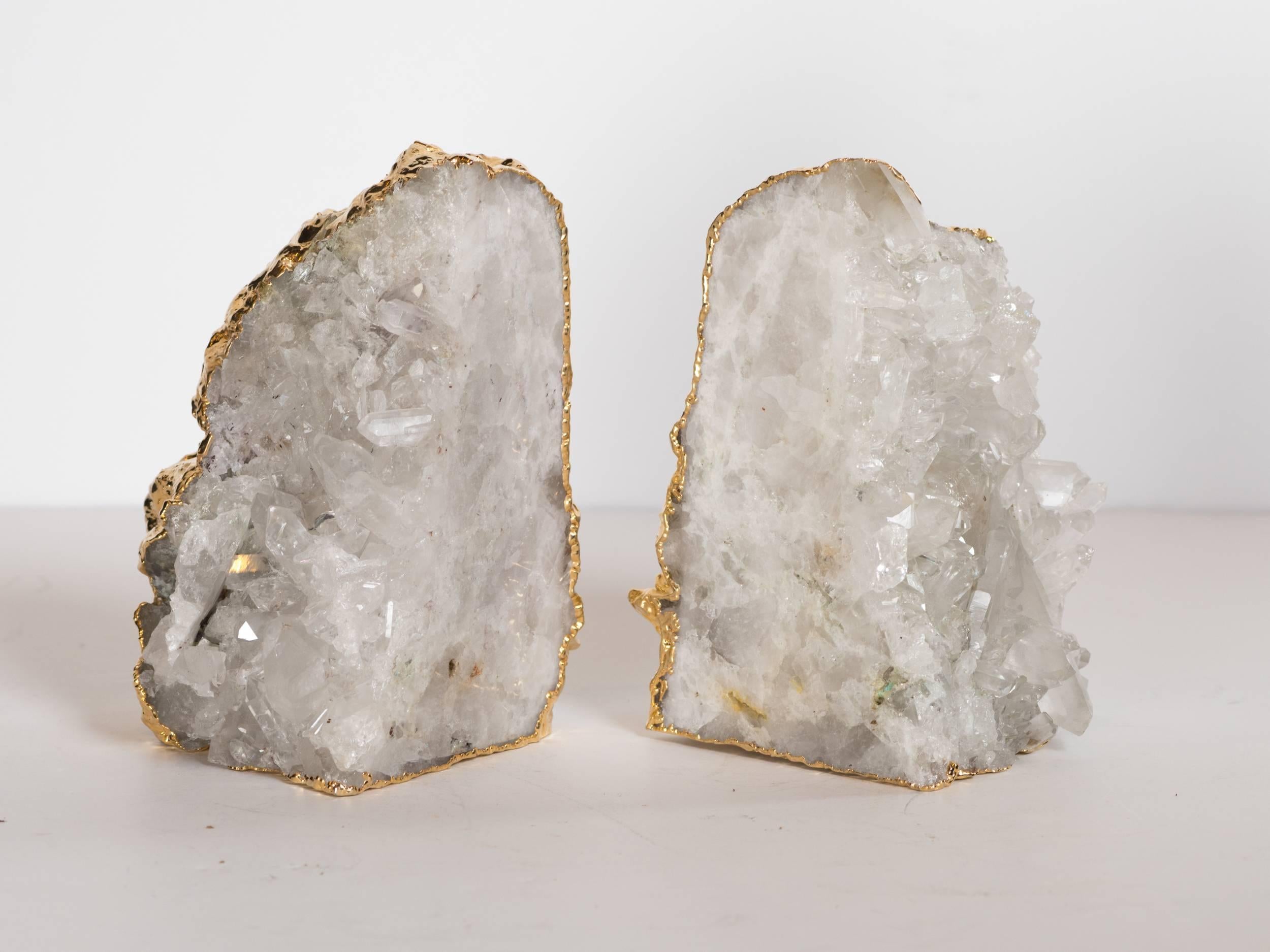 rock crystal bookends