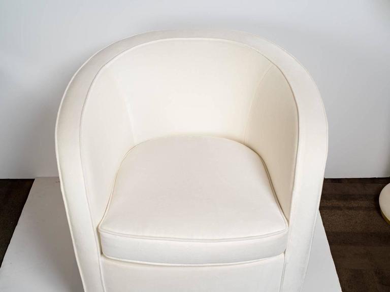 Pair of Luxe Swivel Lounge Chairs by Milo Baughman at 1stDibs