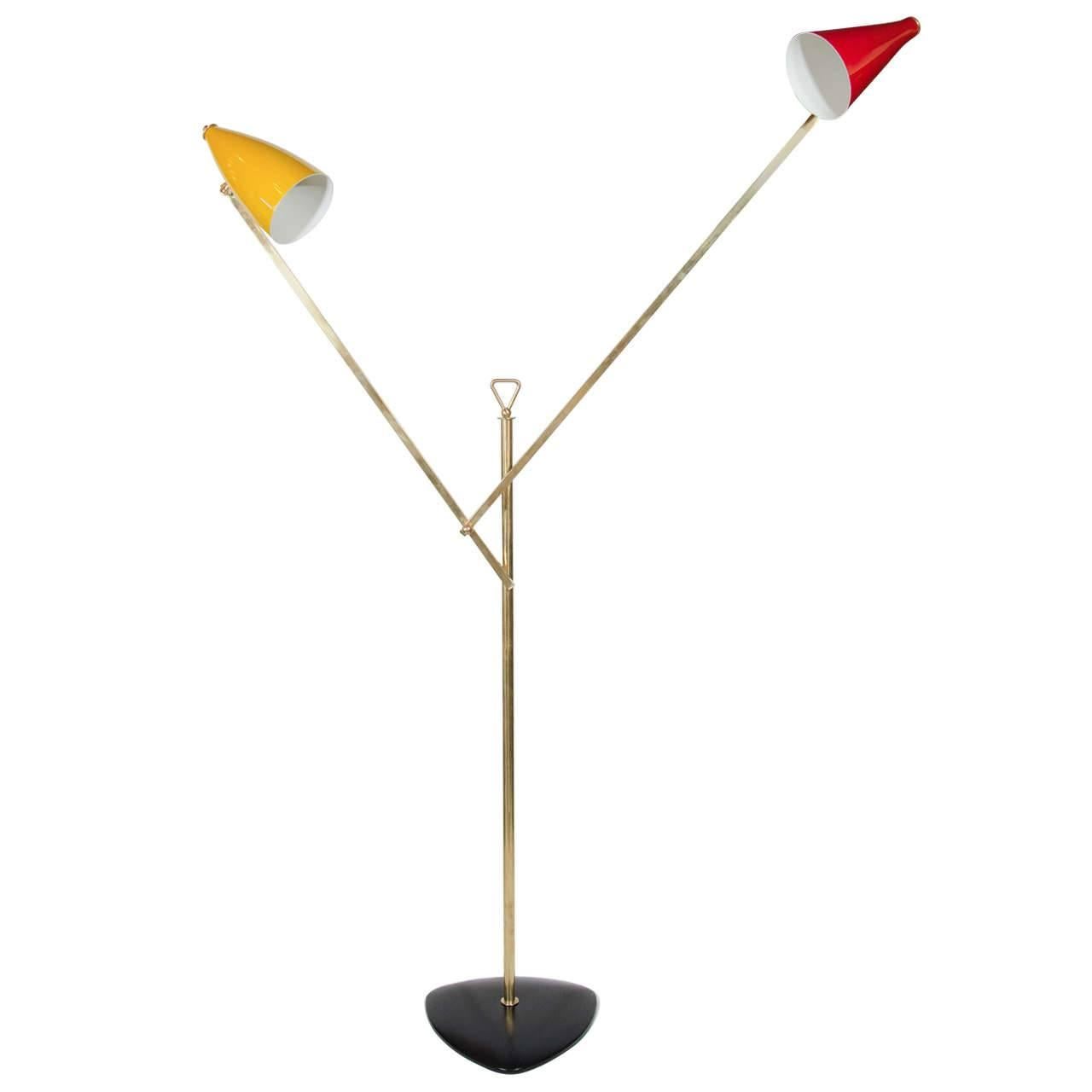 Italian Modern Architectural Floor Lamp by Franco Buzzi for O-Luce 1