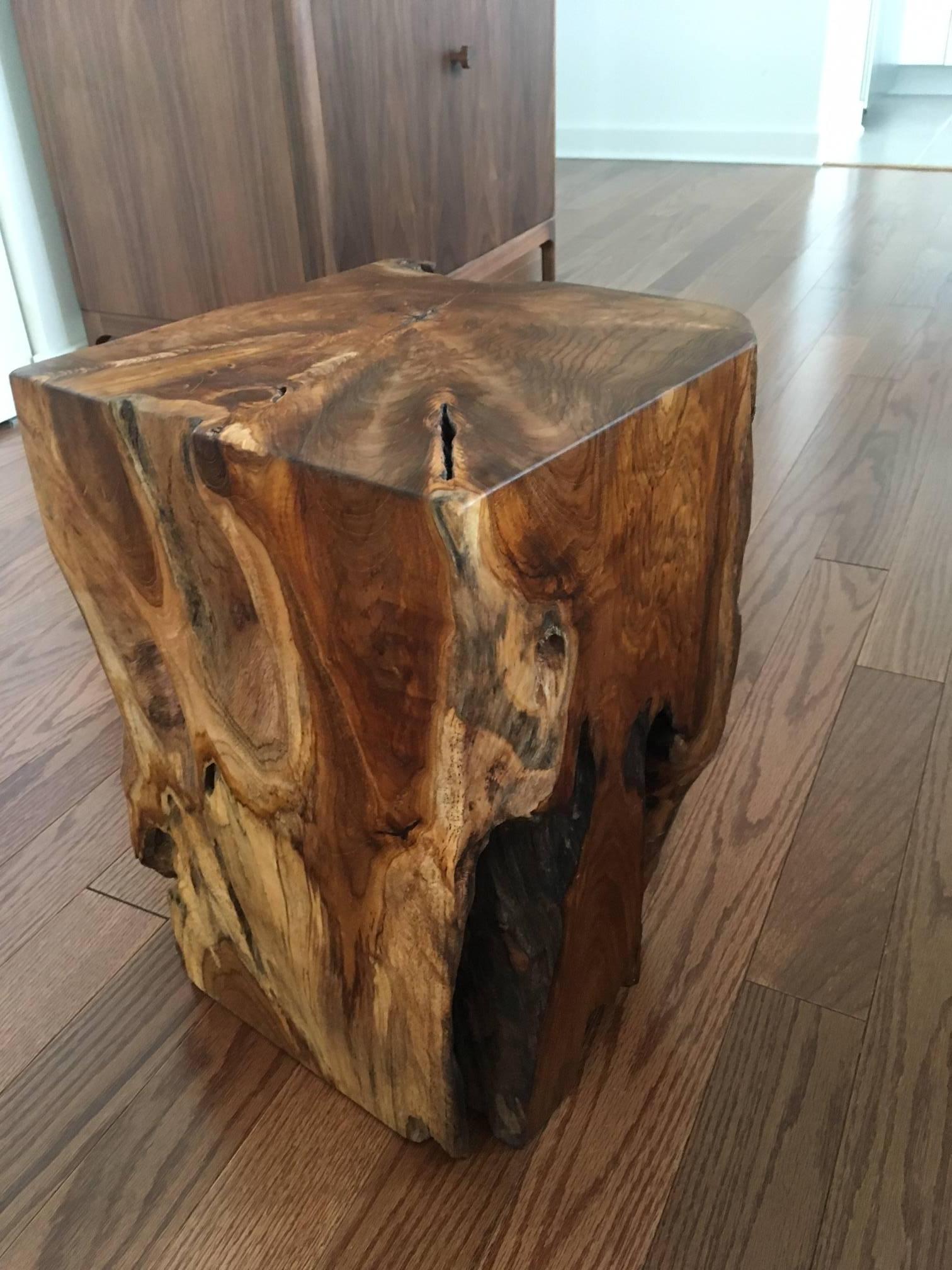 Organic Teak Wood Side Table 2