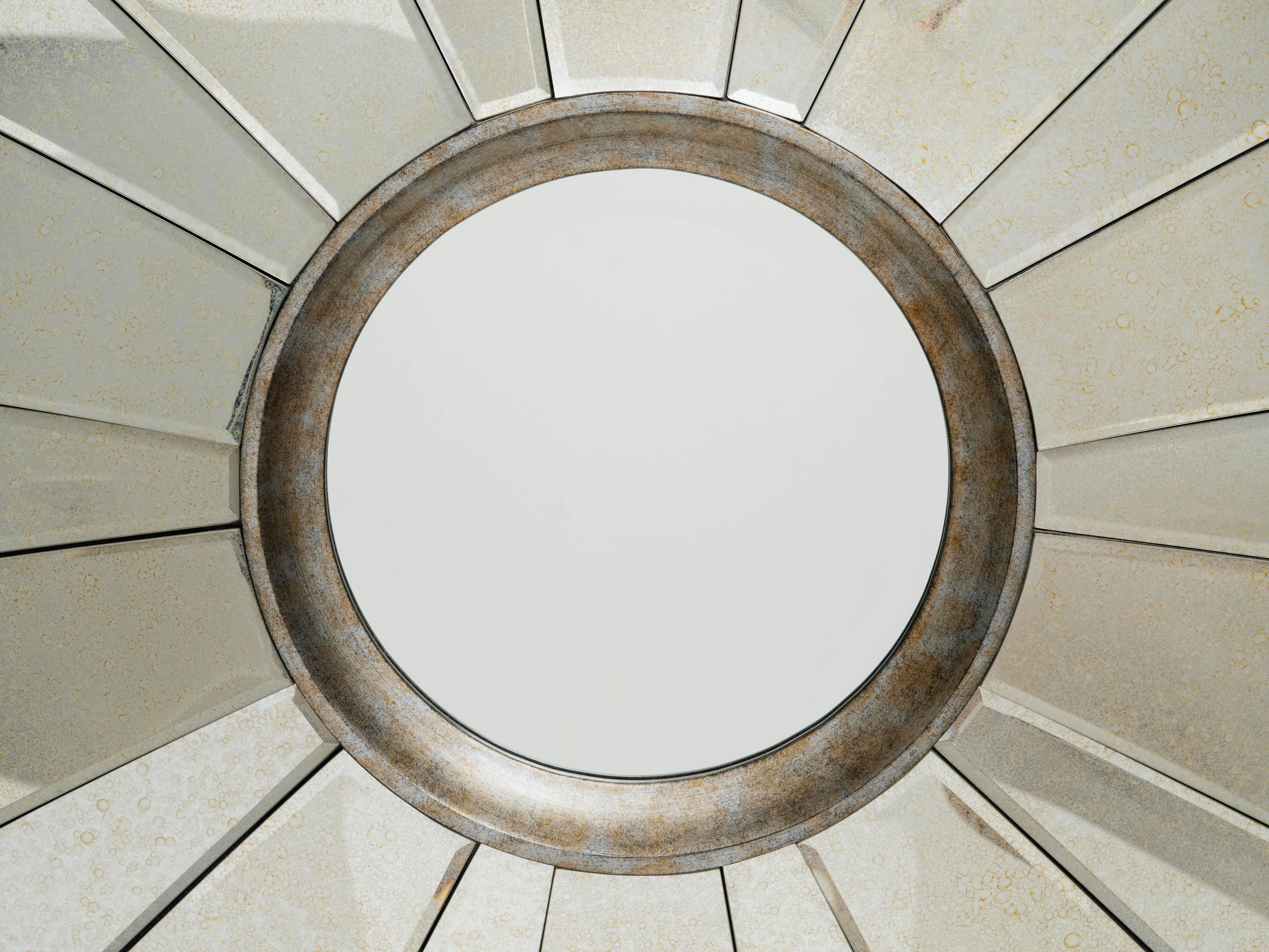 American Art Deco Style Sunburst Mirror
