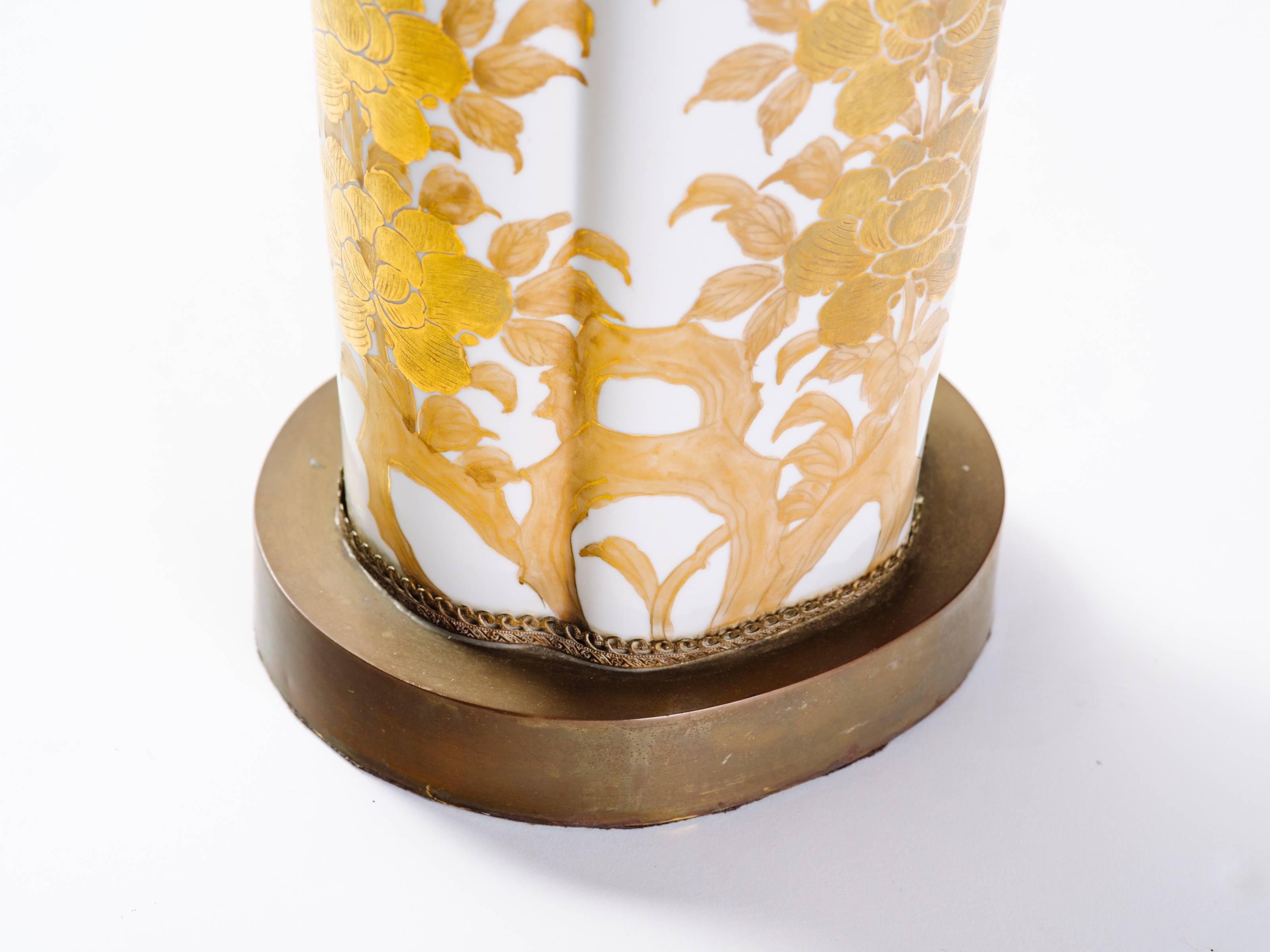 Pair of Hollywood Regency Porcelain Lamps by Marbro 2