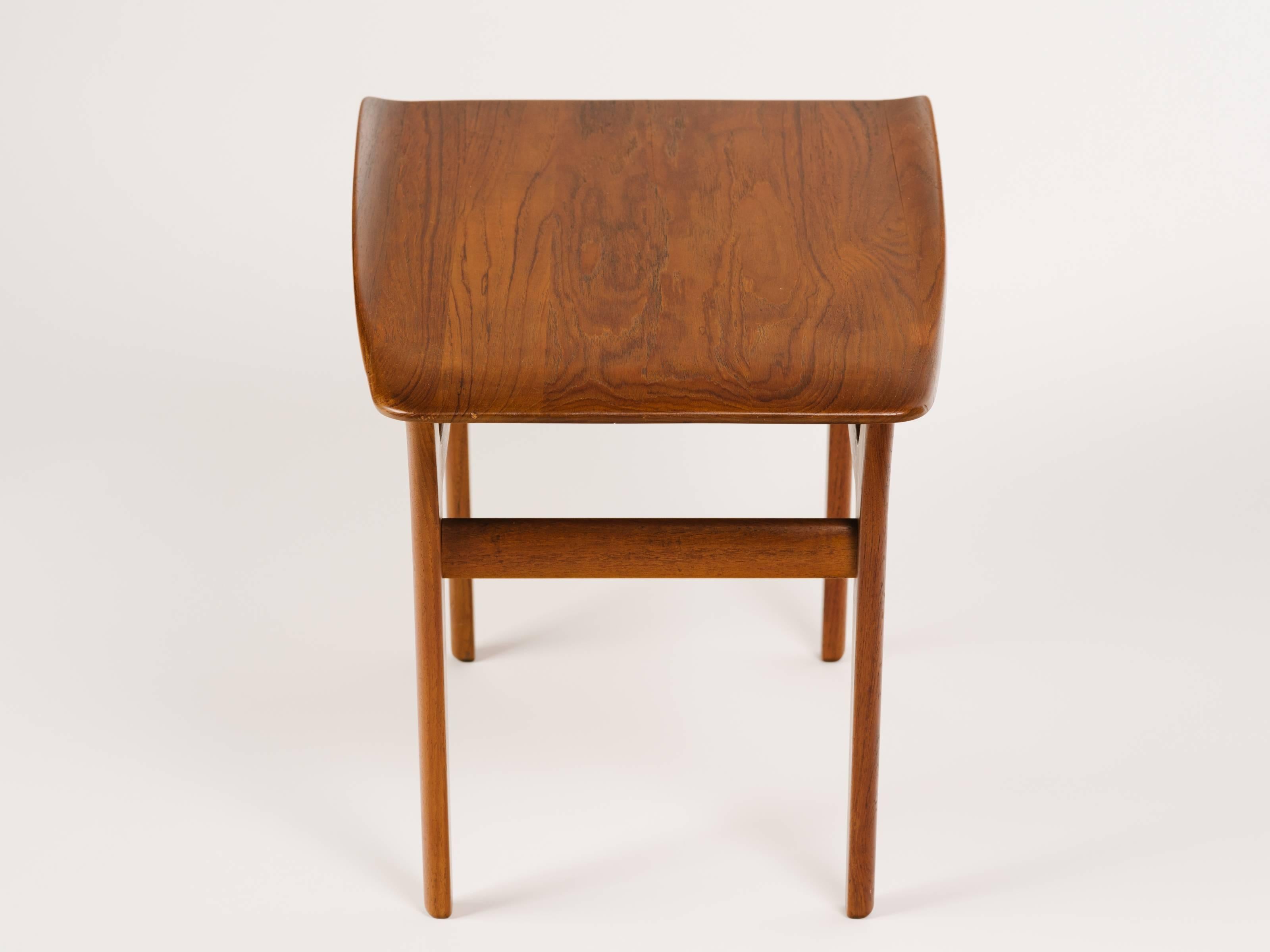 Mid-20th Century Pair of Danish Modern Teak Wood Side Tables in the Style of Poul Jensen