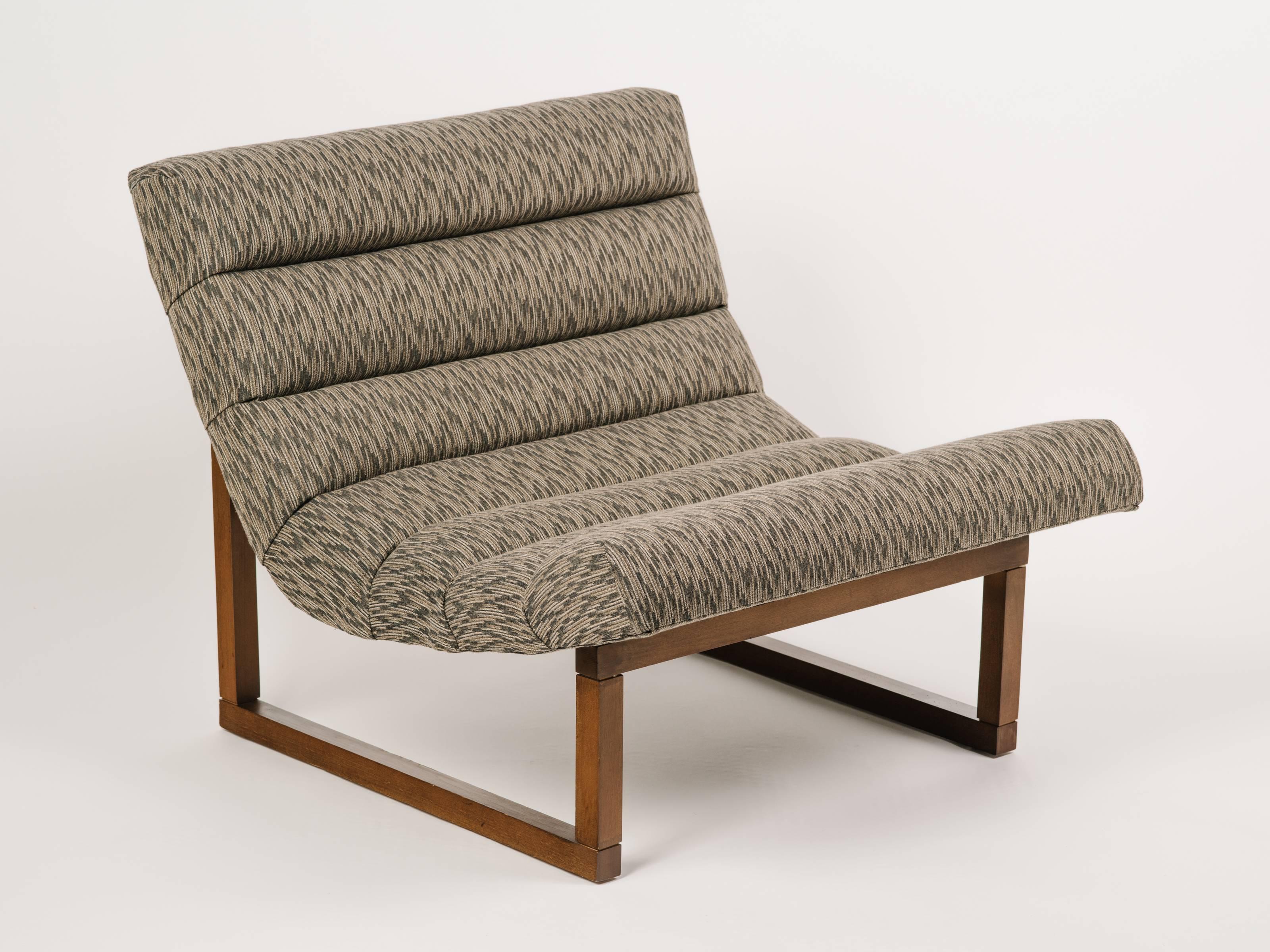 Mid-Century Modern Pair of Mid Century Scoop Lounge Chairs, in the Style of Milo Baughman