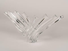 Mid-Century Modern Sculptural Crystal Bowl