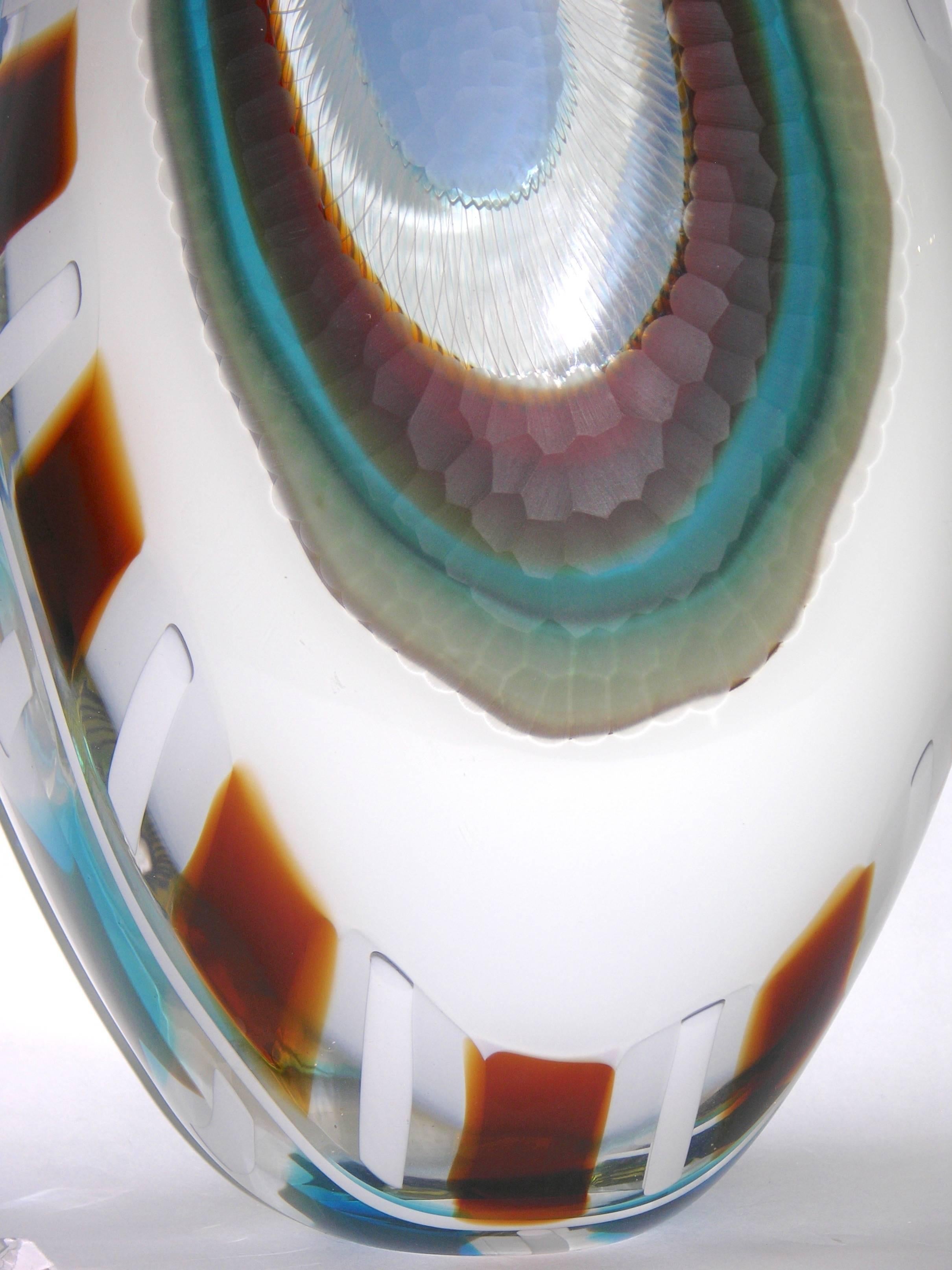1990 Afro Celotto Modern Art Glass Bowl with Murrine Exclusive for Seguso 1
