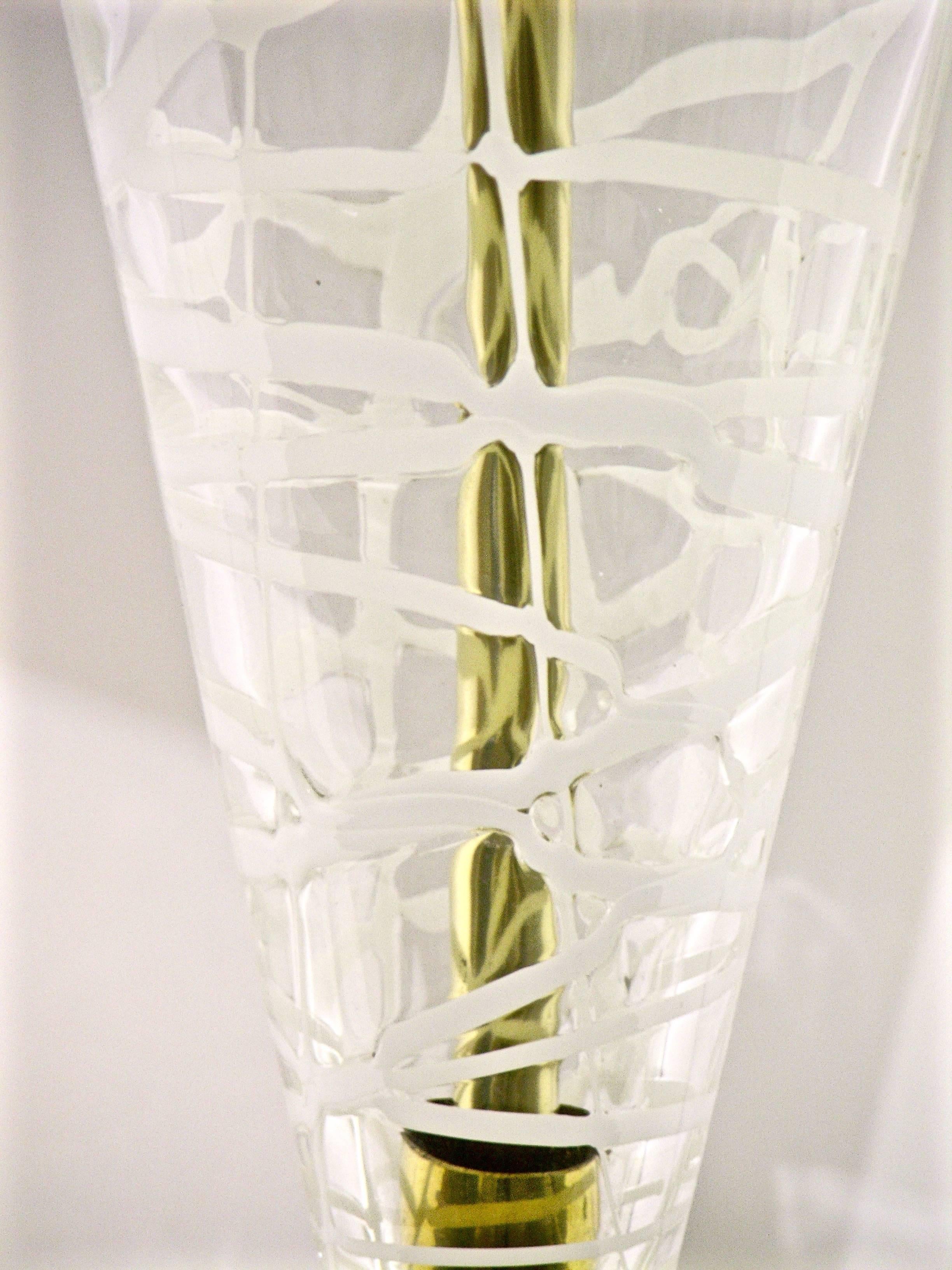 Italienische maßgefertigte Muranoglas-Lampe, Vistosi zugeschrieben, 1970er Jahre (Handgefertigt) im Angebot