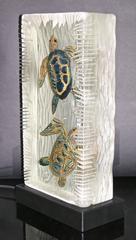 Silvano Signoretto Turtle Aquarium Glass Lighted Sculpture