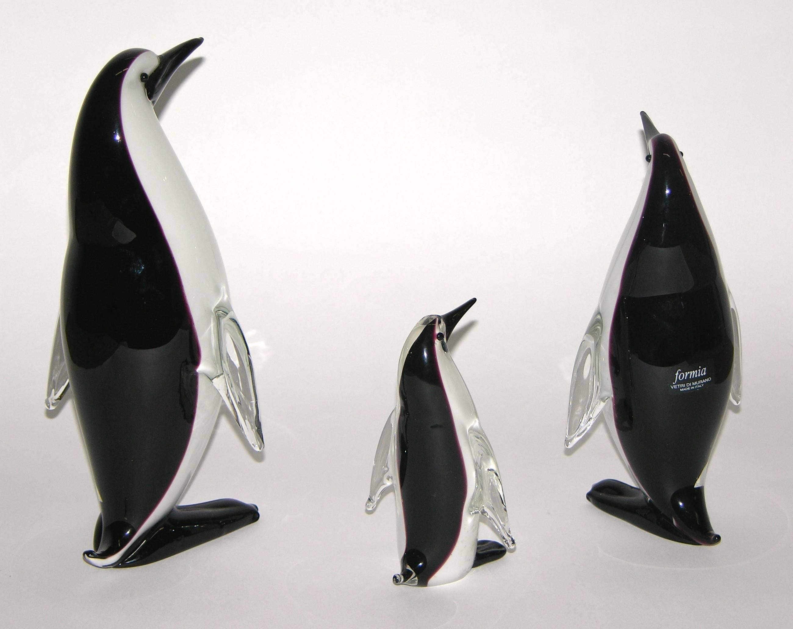 blown glass penguin